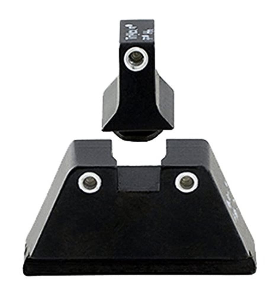 Trijicon Glock Suppressor Night Sights Set - White Front/White Rear with Green Front & Orange Rear Lamps - Perfect for Low Light Shooting, Tactical Training, and Home Defense