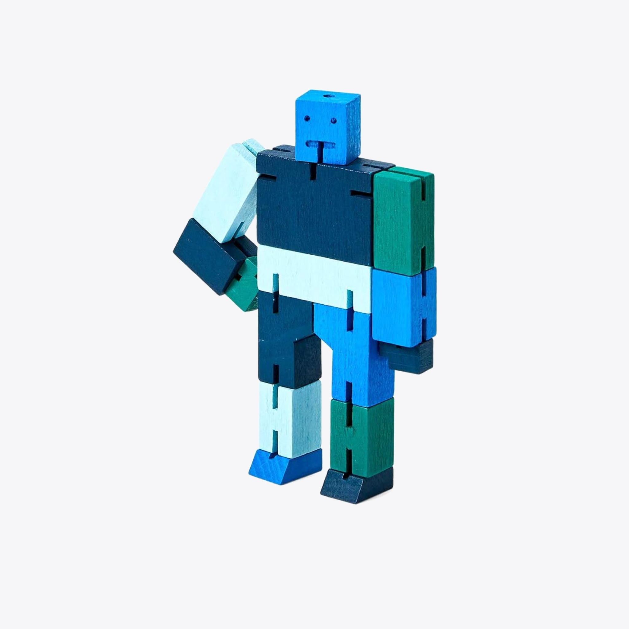 Cubebot Wooden Puzzle Toy - Multi-Blue Color | Fun & Educational Brain Teaser for Kids & Adults | Perfect for Stress Relief, Office Decor & STEM Learning Activities