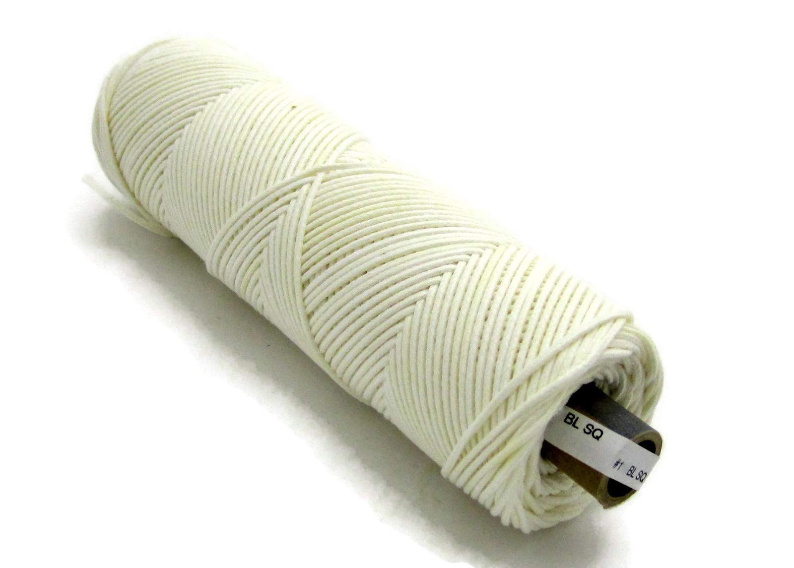 422 Foot Spool - #1 Cotton Square Braid Candle Wick - 100% Natural Cotton, Unprimed & Lead-Free - Made in USA - Perfect for DIY Candles, Wax Melts & Home Fragrance Projects