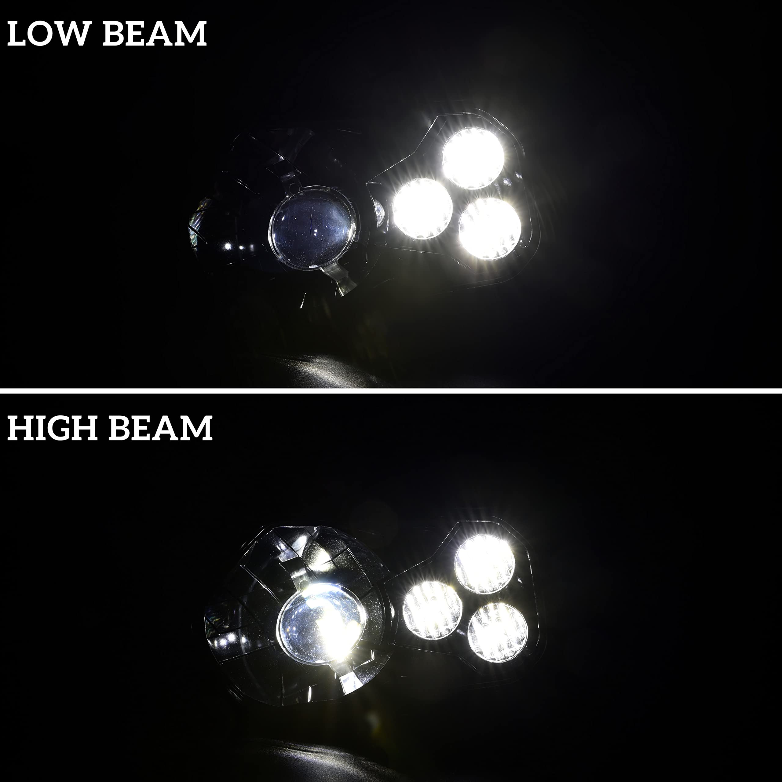 SAUTVS LED Headlights with Angel Eye for Polaris Sportsman 400 500 550 570 800 850 (2009-2017) - High/Low Beam LED Front Lamps for ATV & UTV - Perfect for Off-Roading, Night Riding & Trail Adventures