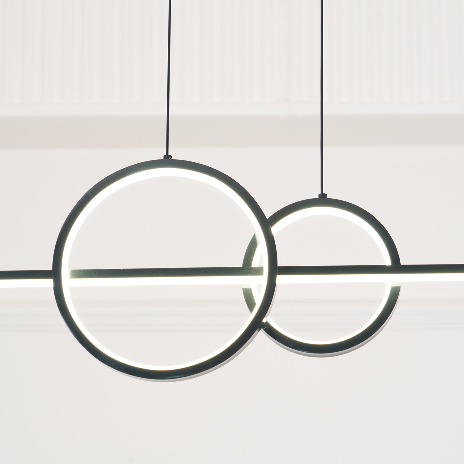 Modern Geometric Shape Chandelier - Sleek LED Ceiling Light Fixture for Dining Room, Living Room & Bedroom | Energy Efficient Contemporary Lighting for Home Decor