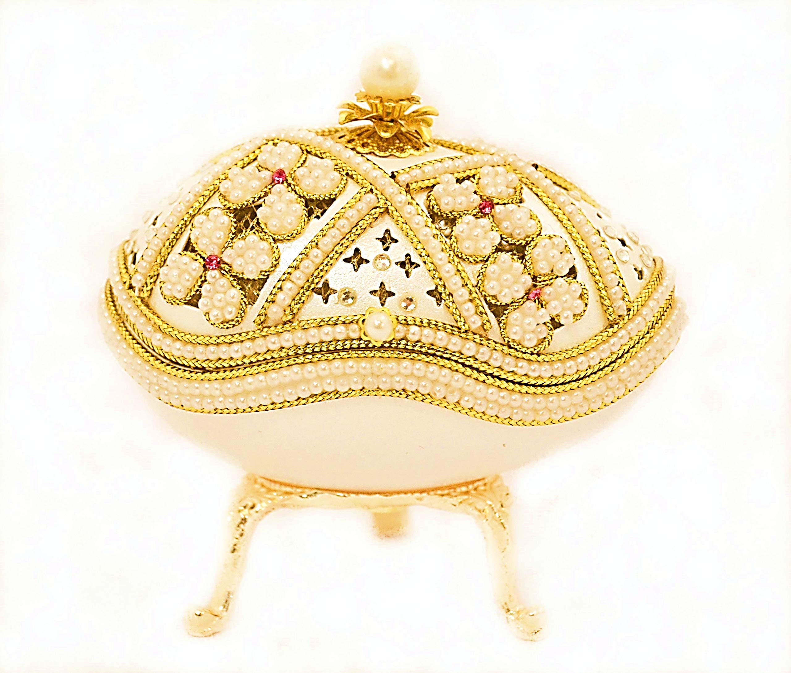 Ciel Collectables Goose Egg Musical Keepsake Box - Hand-Painted Jewelry Storage & Gift Box for Easter, Christmas, Birthday - Perfect for Home Decor & Special Occasion Gifts