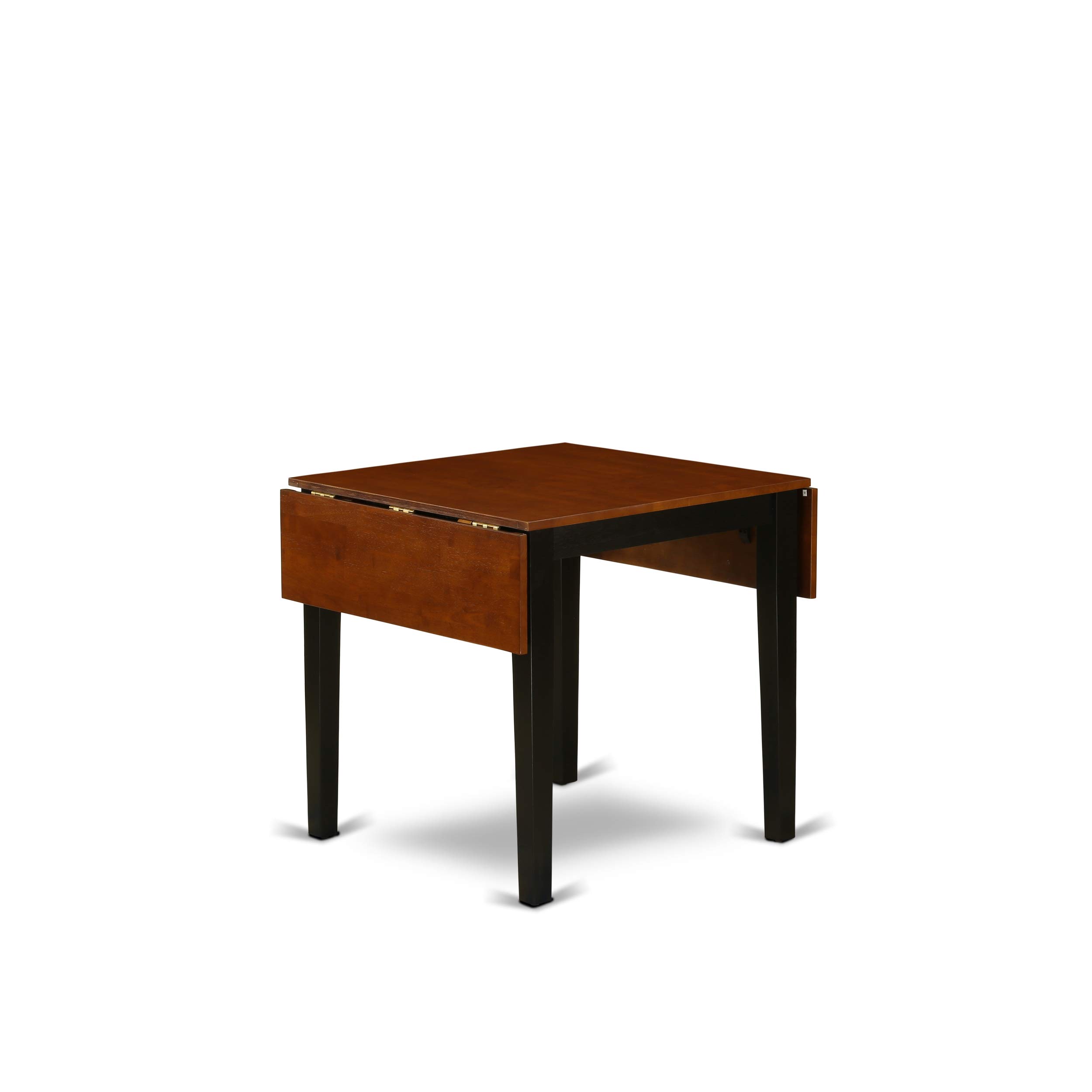 Modern 3-Piece Dining Table Set with Drop-Leaf Rectangle Wooden Table & 2 Chairs - 30x48 Inch, Black & Cherry Finish - Perfect for Small Spaces, Apartments & Cozy Dining Areas