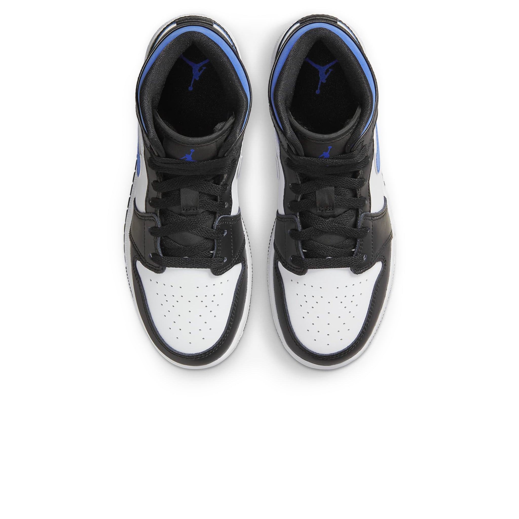 Air Jordan 1 Mid Racer Blue 2.0 GS Basketball Shoes for Girls - Lightweight Cushioned Sneakers for Running, Training & Street Style Fashion