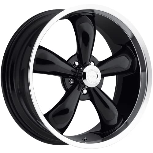Vision 142 Legend5 Custom Wheel - Gloss Black with Machined Lip 18x9.5 Inches, +12 Offset, 5x114.3 Bolt Pattern, 83mm Hub Bore - Perfect for Honda Accord, Toyota Camry & Nissan Altima - Upgrade Your Ride with Premium Alloy Wheels