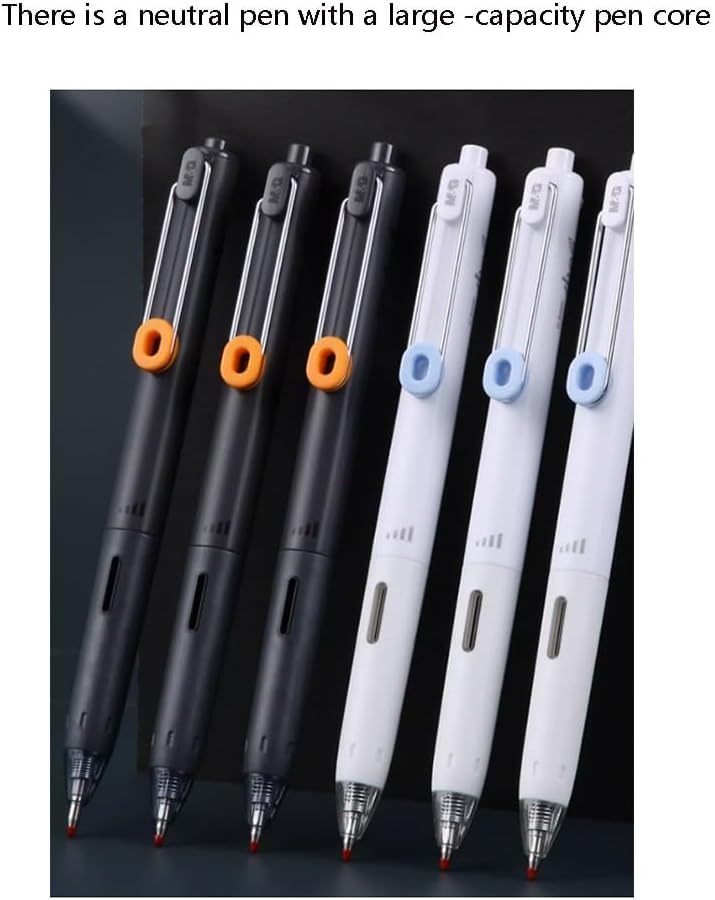 Retractable Gel Pens 0.5mm Black Ink - Comfort Grip Barrel with Clip, Quick-Drying for Smooth Writing - Perfect for School, Office, Note Taking & Journaling