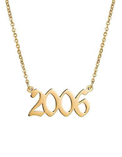 Year Necklace Gold-2006