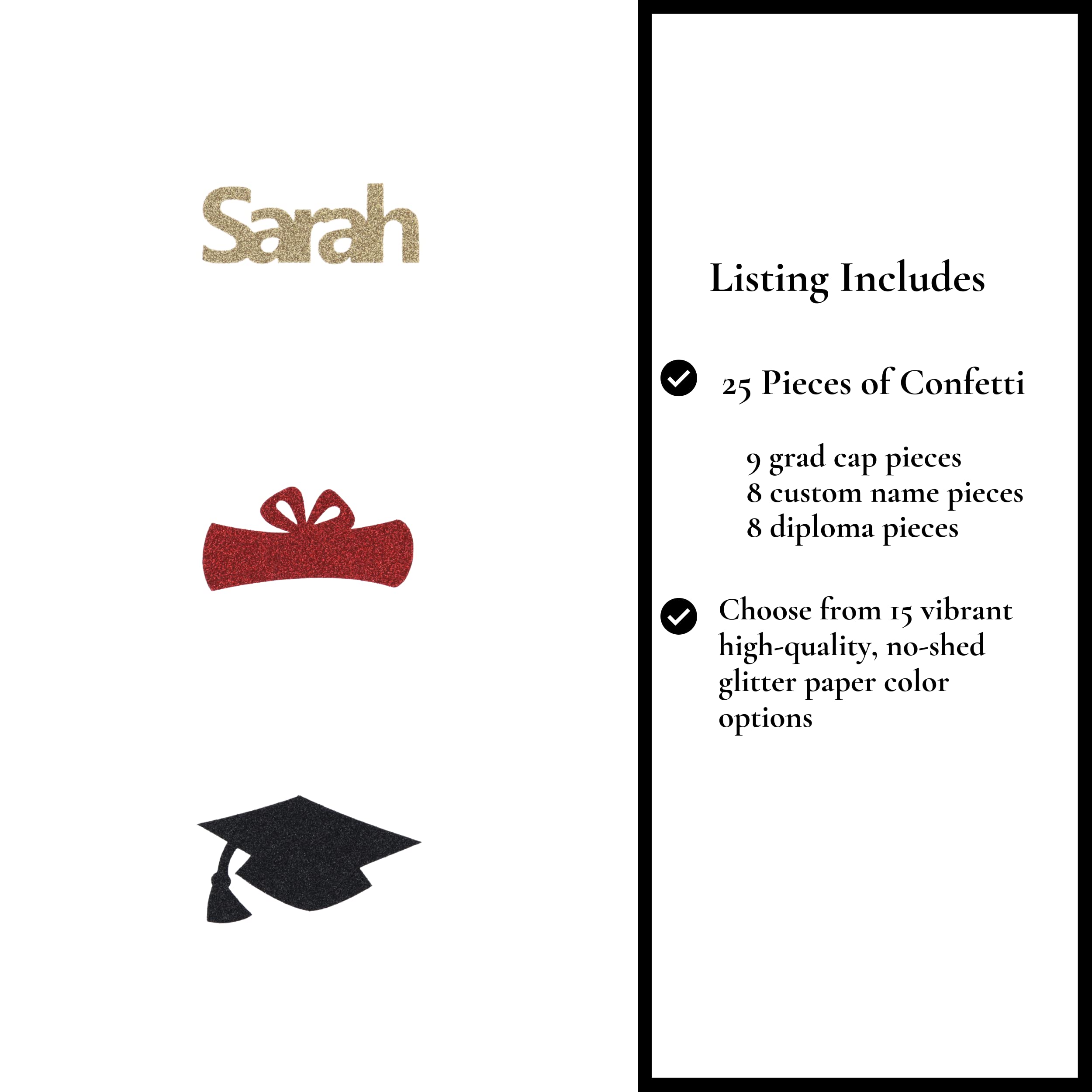 2025 Graduation Confetti - Personalized Table Scatter for Grad Party Decorations, 25-Piece Set by ZeeBestCelebrations | Perfect for Dessert Tables, Photo Backdrops & Graduation Party Decor