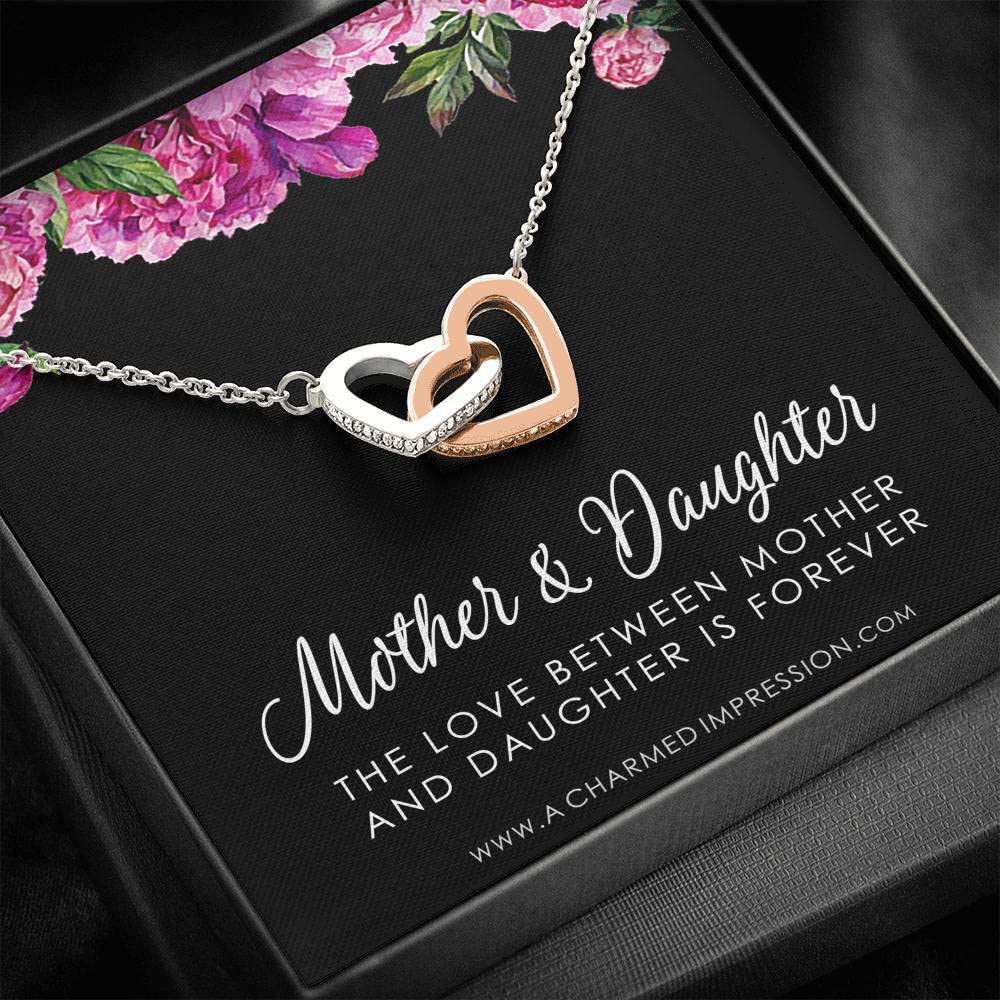 Charming Mother Daughter Necklace - Elegant Matching Jewelry Gift for Mom from Daughter or Daughter from Mom - Perfect for Birthdays, Mother's Day & Family Celebrations