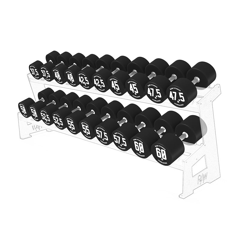 37.5mm Dumbbell CPU Round - 60KG Pack for Home Gym & Strength Training