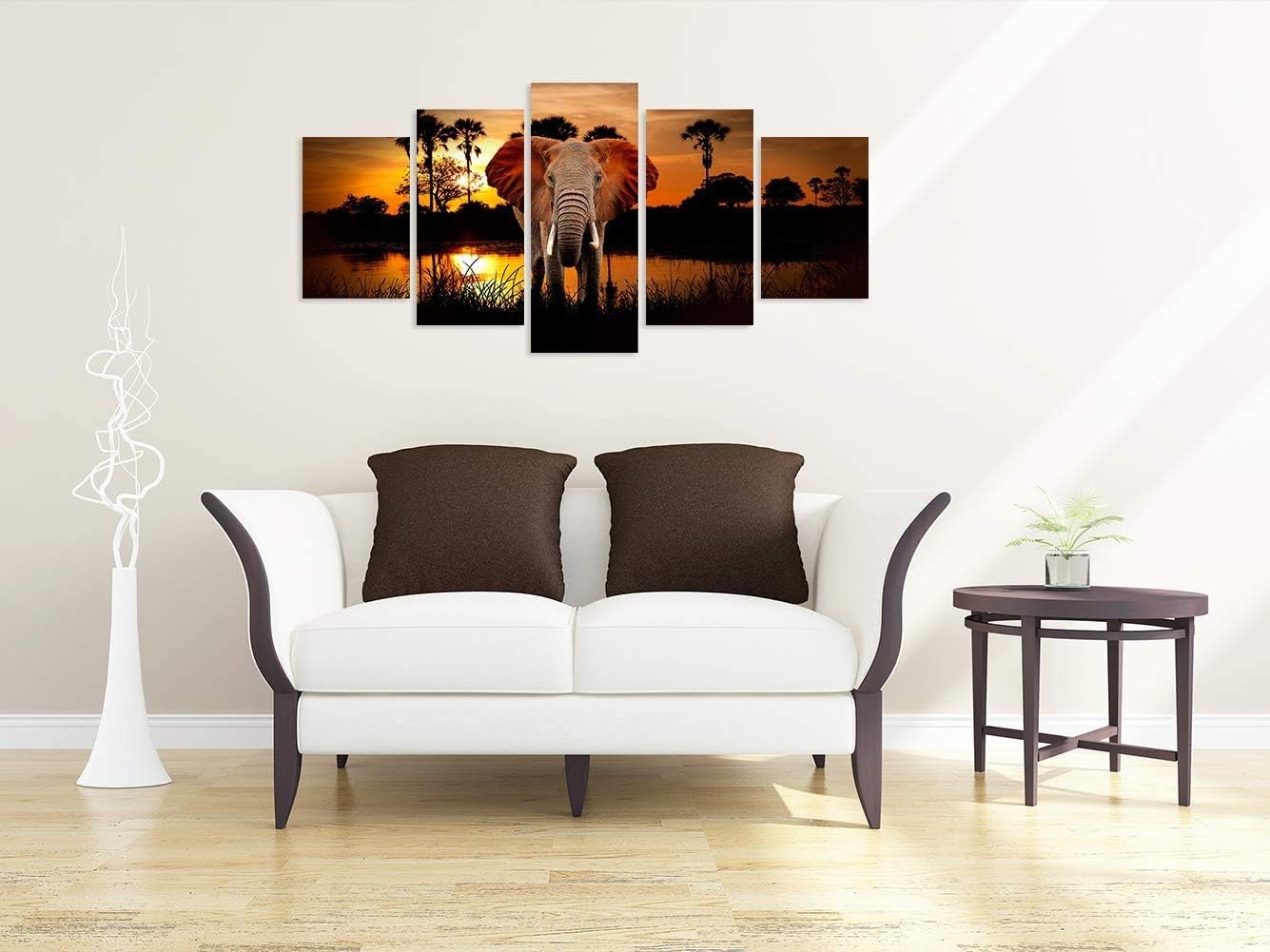 Elephant Wall Art Canvas Prints - Handmade Animal Paintings for Home & Office Decor | Perfect for Living Room, Bedroom, Nursery