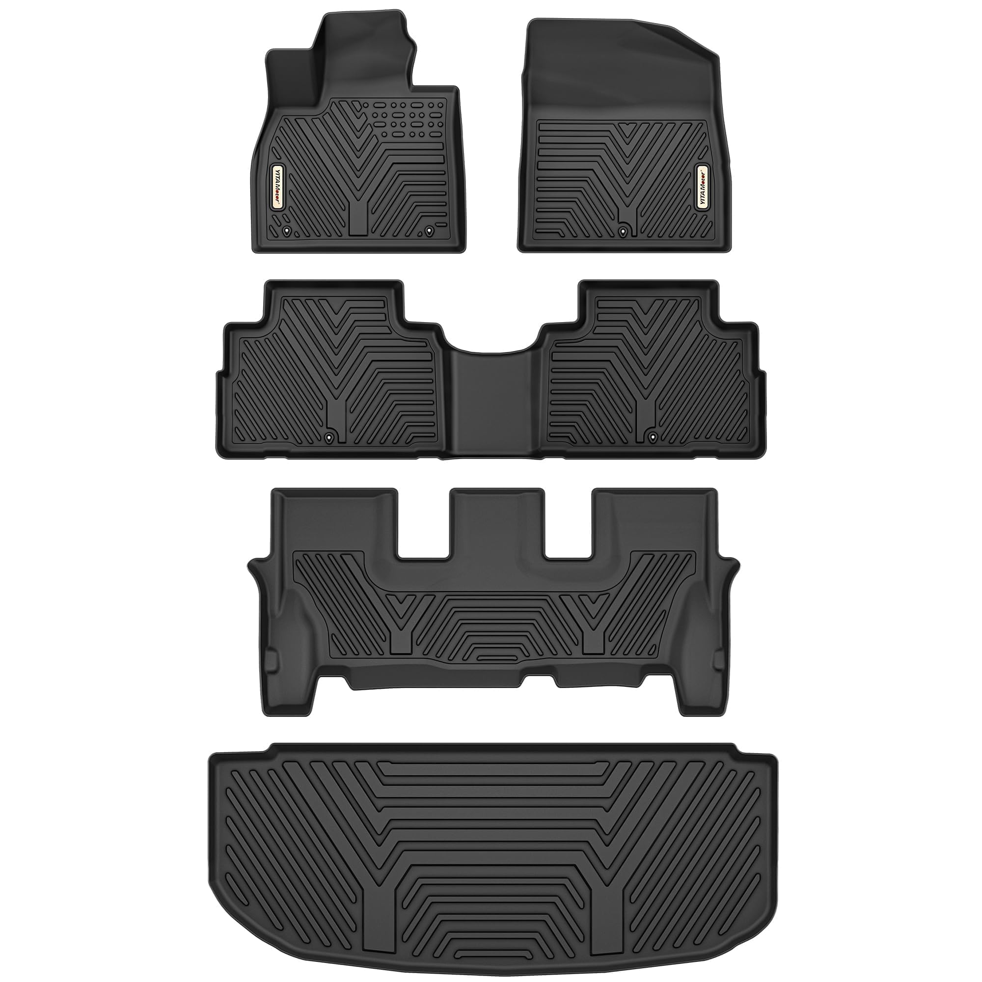 2020-2025 Hyundai Palisade Custom Fit TPE Floor Mats & Cargo Liner Set - 3 Row All-Weather Protection for SUV, Truck & Family Vehicles | Perfect for Road Trips, Daily Commute & Outdoor Adventures