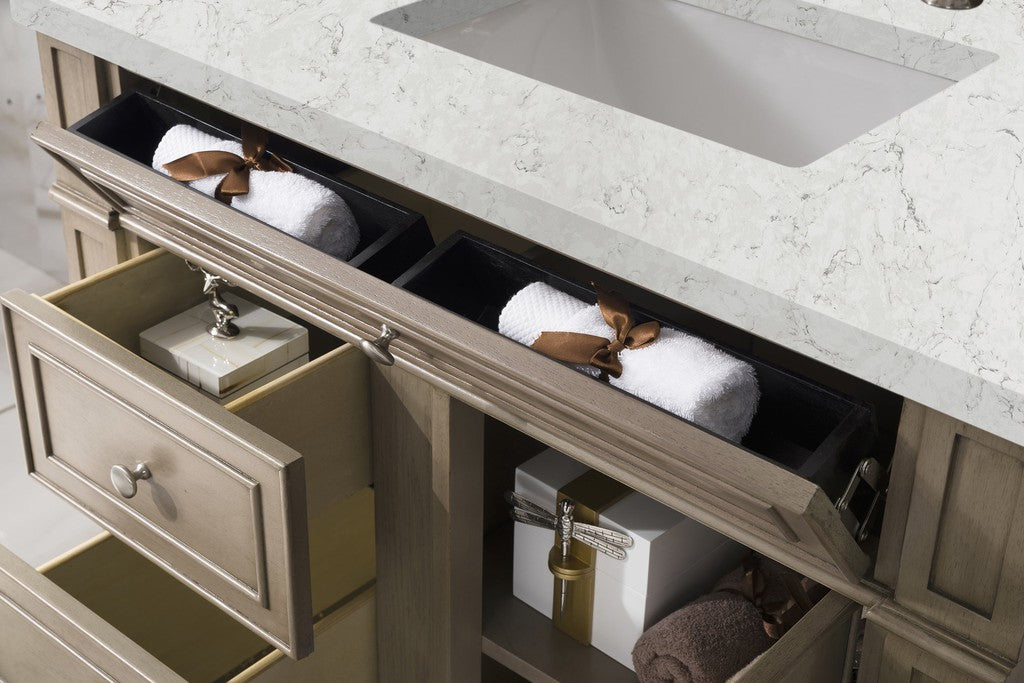 James Martin Vanities Bristol Collection 36 Inch Single Bathroom Vanity in Whitewashed Walnut with Countertop Options - Perfect for Modern Bathroom Renovations and Home Upgrades