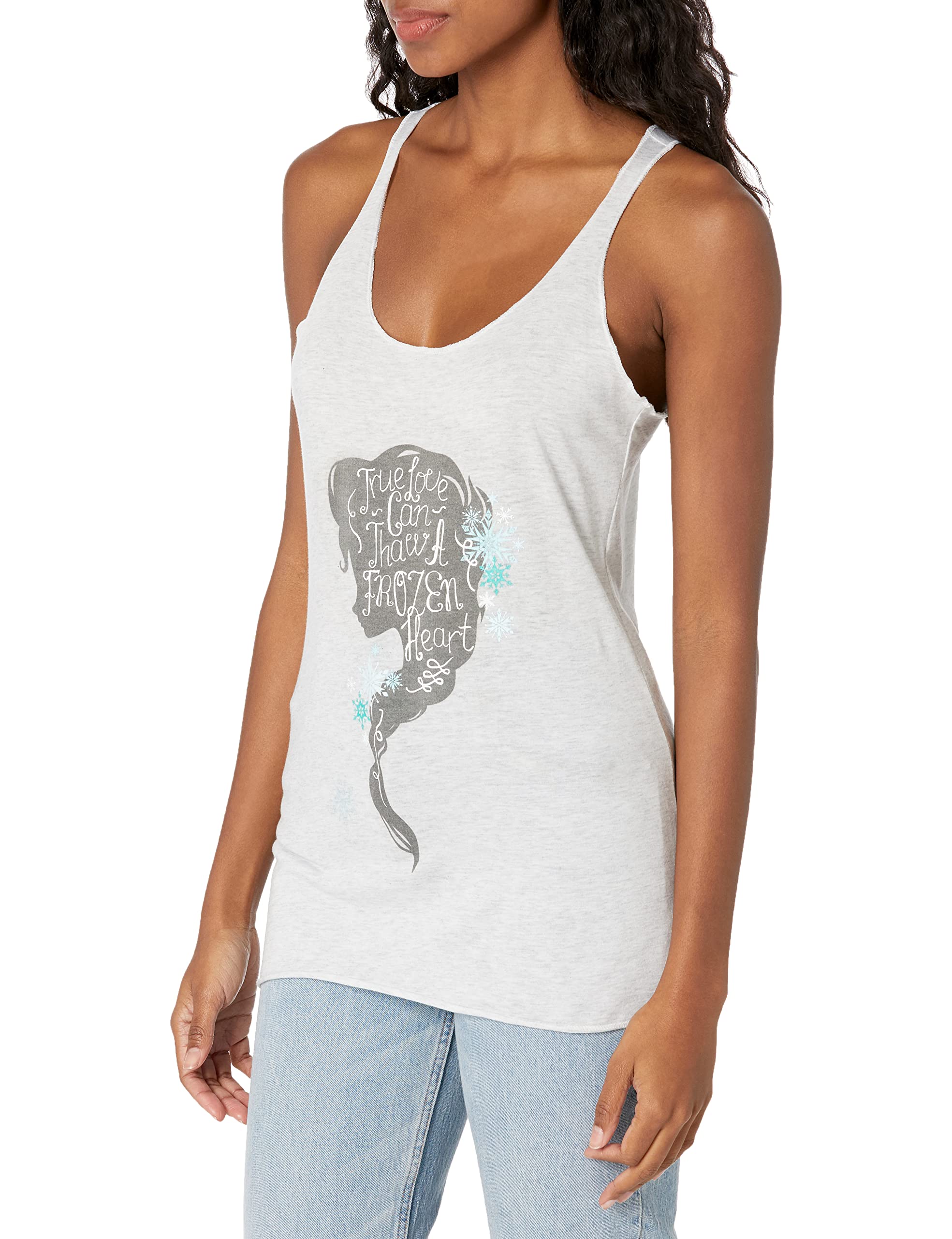 Fifth Sun Women's Frozen True Thaw Tri-Blend Racerback Tank Top - Soft Layering Tee for Casual Wear, Gym & Summer Outfits
