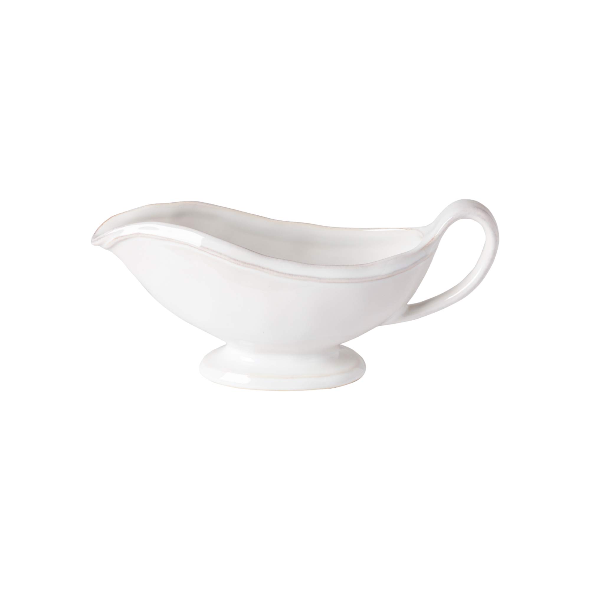 **Casafina 10 oz. Ceramic Gravy Boat - White Fontana Collection | Microwave & Dishwasher Safe Stoneware | Food Safe Glaze | Restaurant Quality Serving Dish for Sauces, Dressings & Gravy | Perfect for Holiday Dinners & Entertaining**