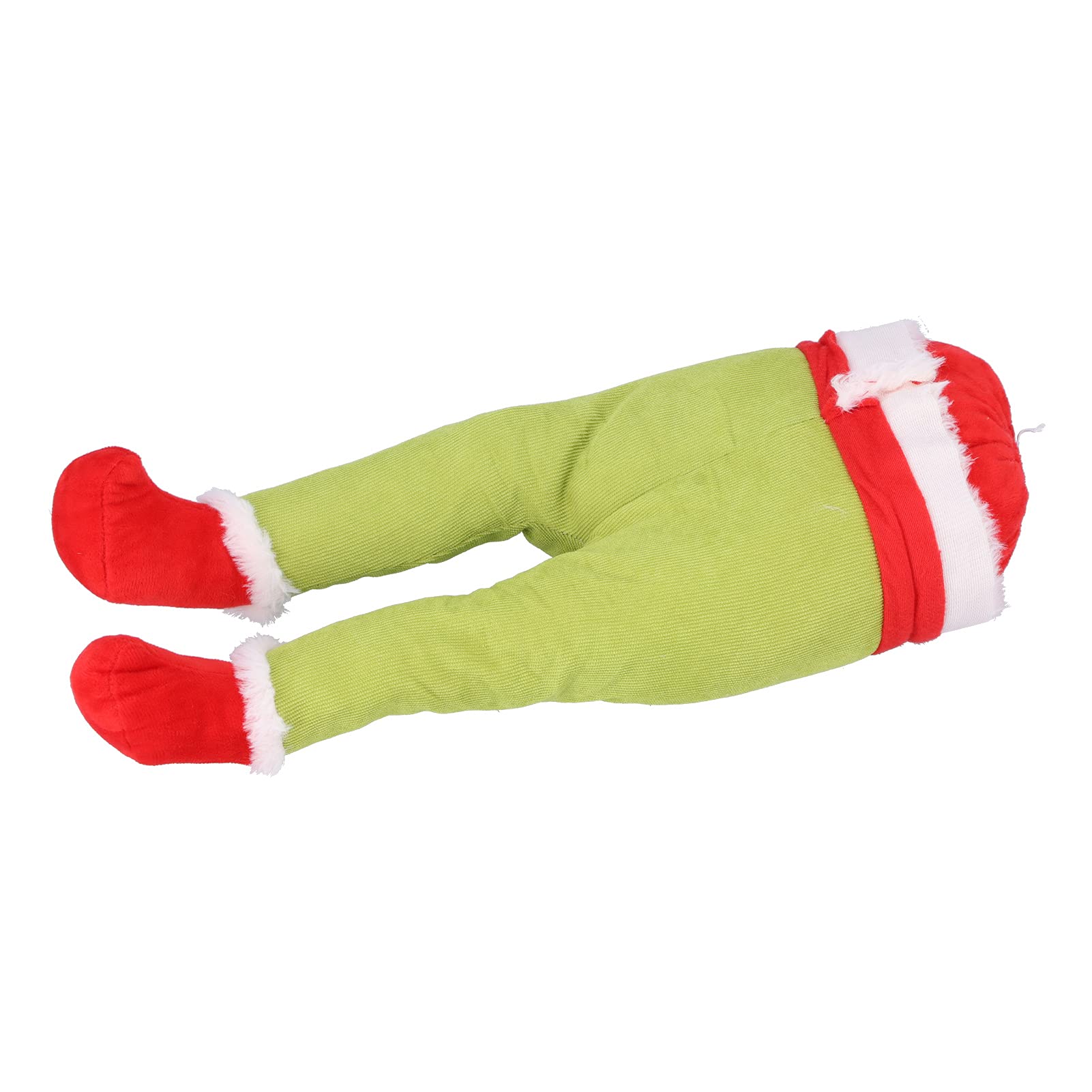 Haofy Green Corduroy Elf Leg Christmas Tree & Door Decoration - Funny Prosthetic Leg Ornament for Holiday Party Decorations | Perfect for Xmas Tree, Front Door, Office & Festive Home Decor