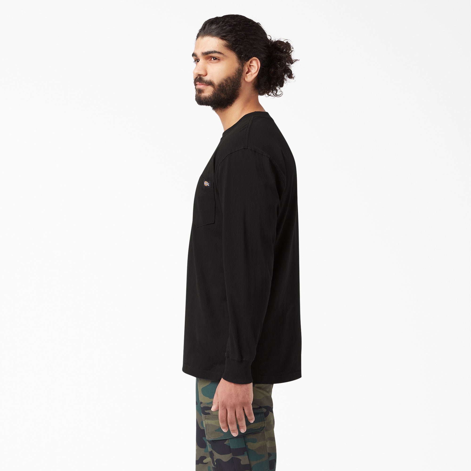 Dickies Men's Heavyweight Long Sleeve Crew Neck T-Shirt - Durable Workwear for Construction, Landscaping & Outdoor Activities