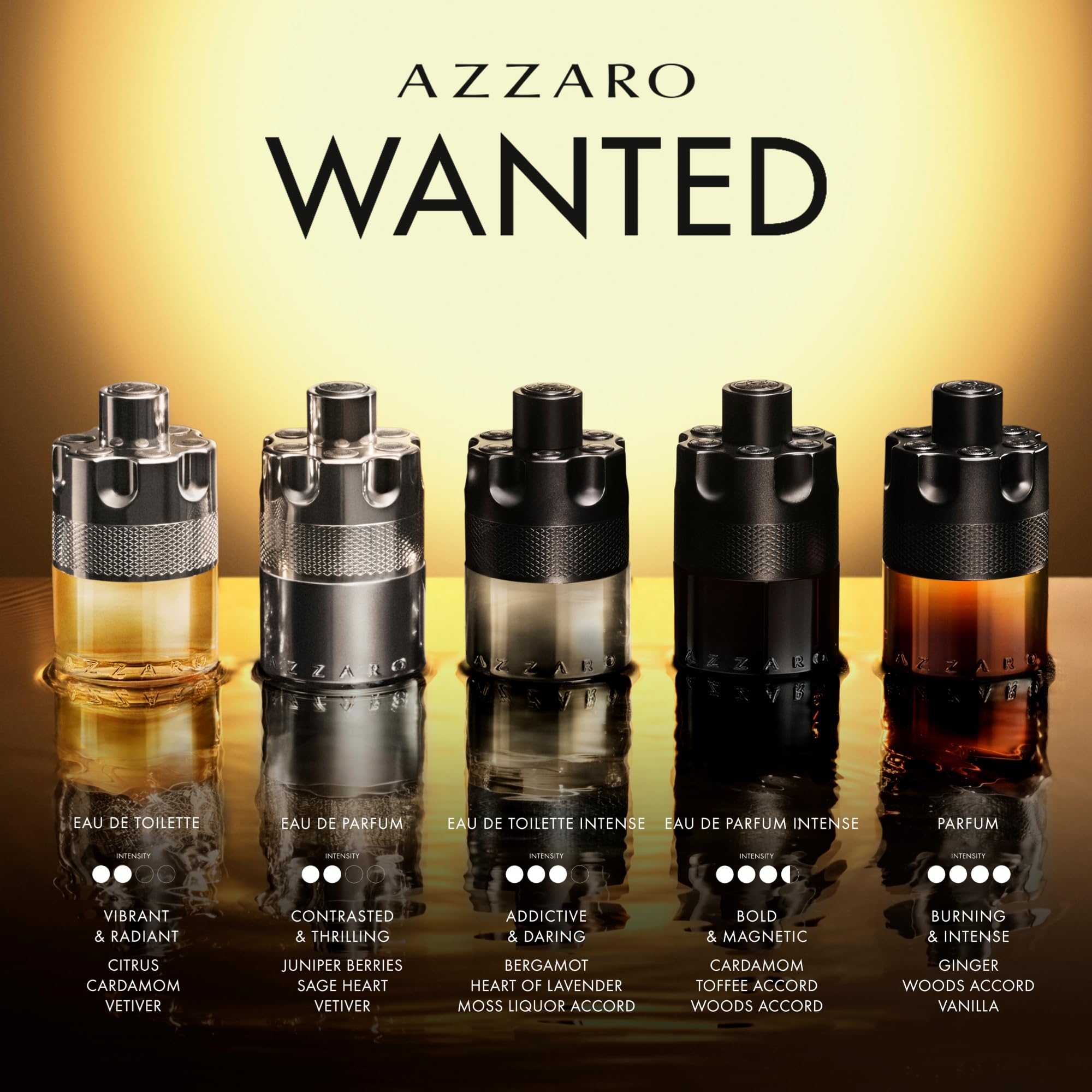 Azzaro The Most Wanted Parfum Intense Men's Cologne Gift Set - 3 Piece Set with 100ml Eau de Parfum, 10ml Travel Spray & 77g Deodorant Stick - Luxury Fragrance for Men - Perfect for Date Night, Special Occasions & Gifting
