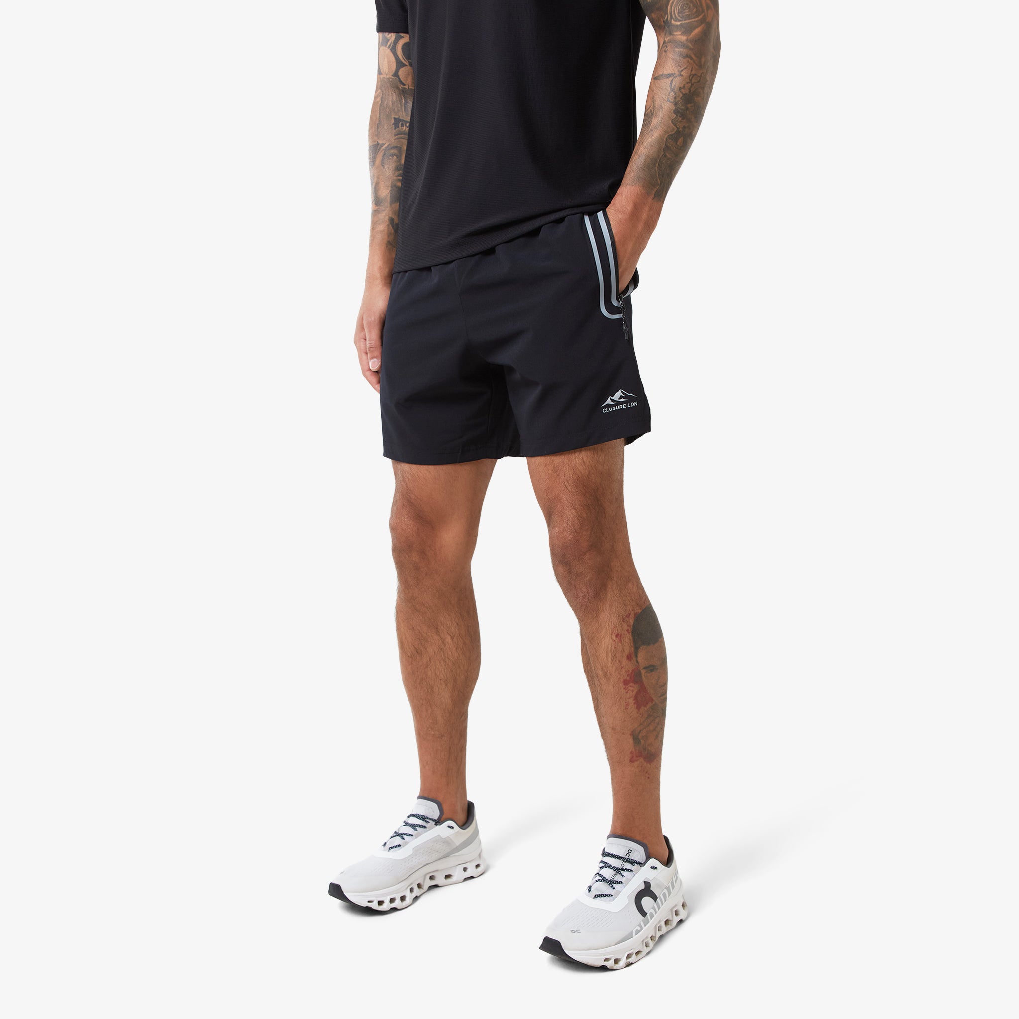 Heat Seal Pocket Shorts for Men - Black Athletic Running Shorts with Secure Storage | Perfect for Gym, Jogging & Outdoor Activities