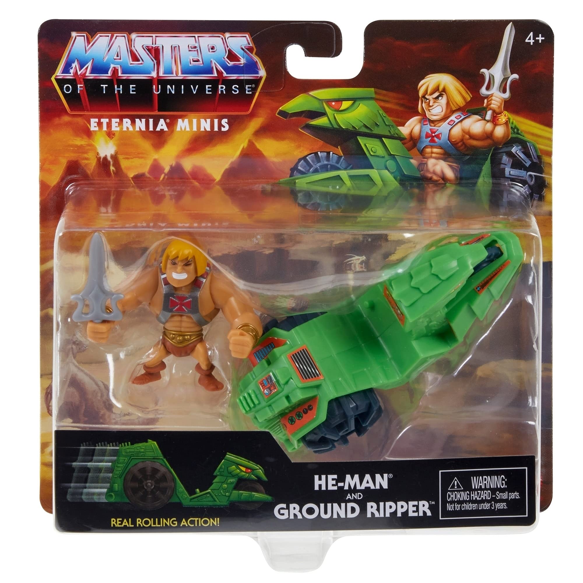Masters of the Universe Eternia Mini Vehicle & Creature Set with Collectible Figure - 2-in-1 Action Toy for Storytelling, Display & Role Play | Perfect Gift for MOTU Fans Ages 6+ | Battle Scenes & Collection Showcase