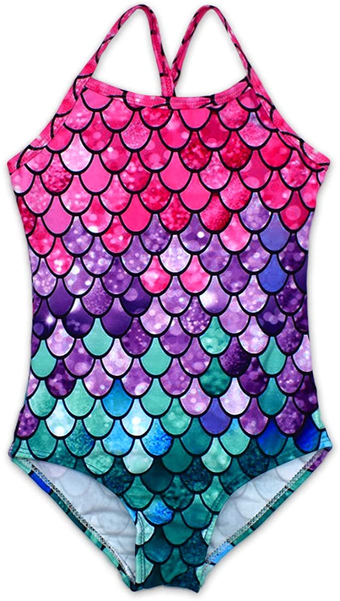 Mermaid Blue & Pink Swimsuit for Women - High Waisted Bikini Set, Tummy Control Swimwear for Beach, Pool, Vacation | Summer Swimsuits for Tropical Getaways & Water Sports