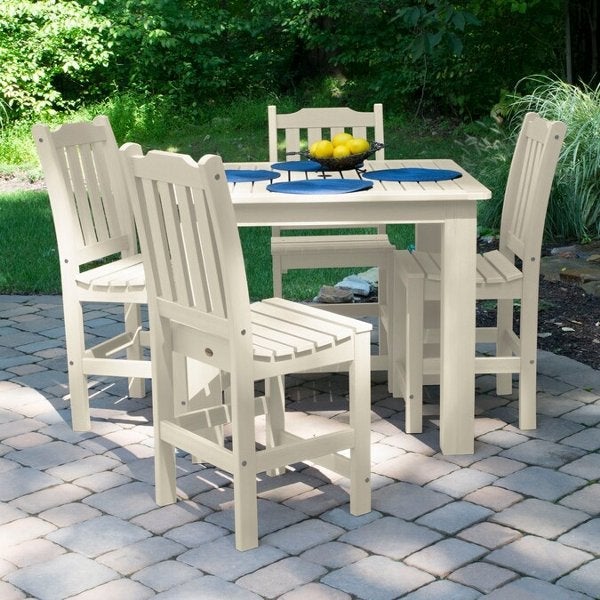 Lehigh 5-Piece Square Counter Height Outdoor Dining Set 42 x 42 - Perfect for Patio, Deck, Garden & Backyard Entertaining