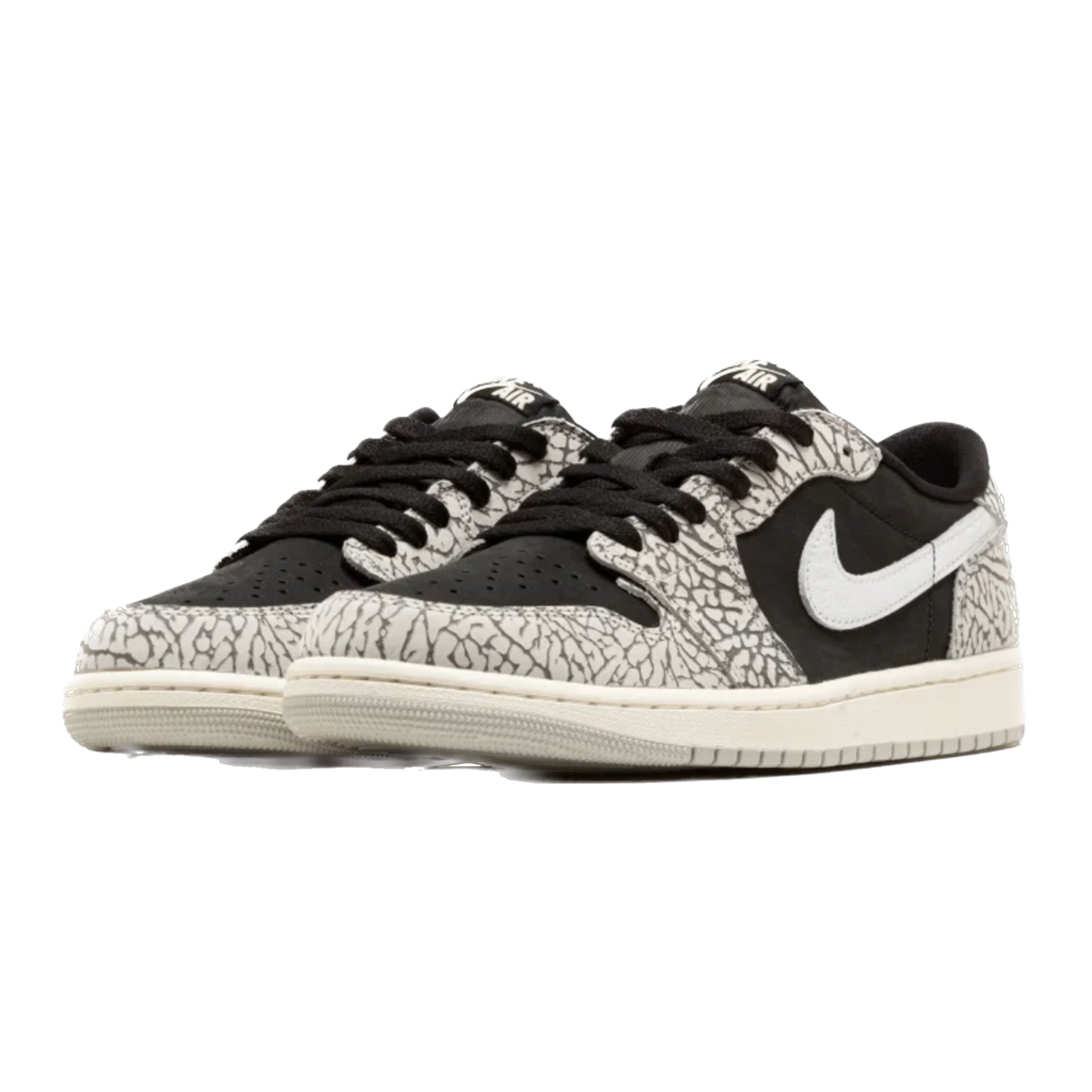 Air Jordan 1 Retro Low OG Black Cement Sneakers - Men's Basketball Shoes for Casual Wear & Street Style | Perfect for Urban Fashion & Everyday Comfort