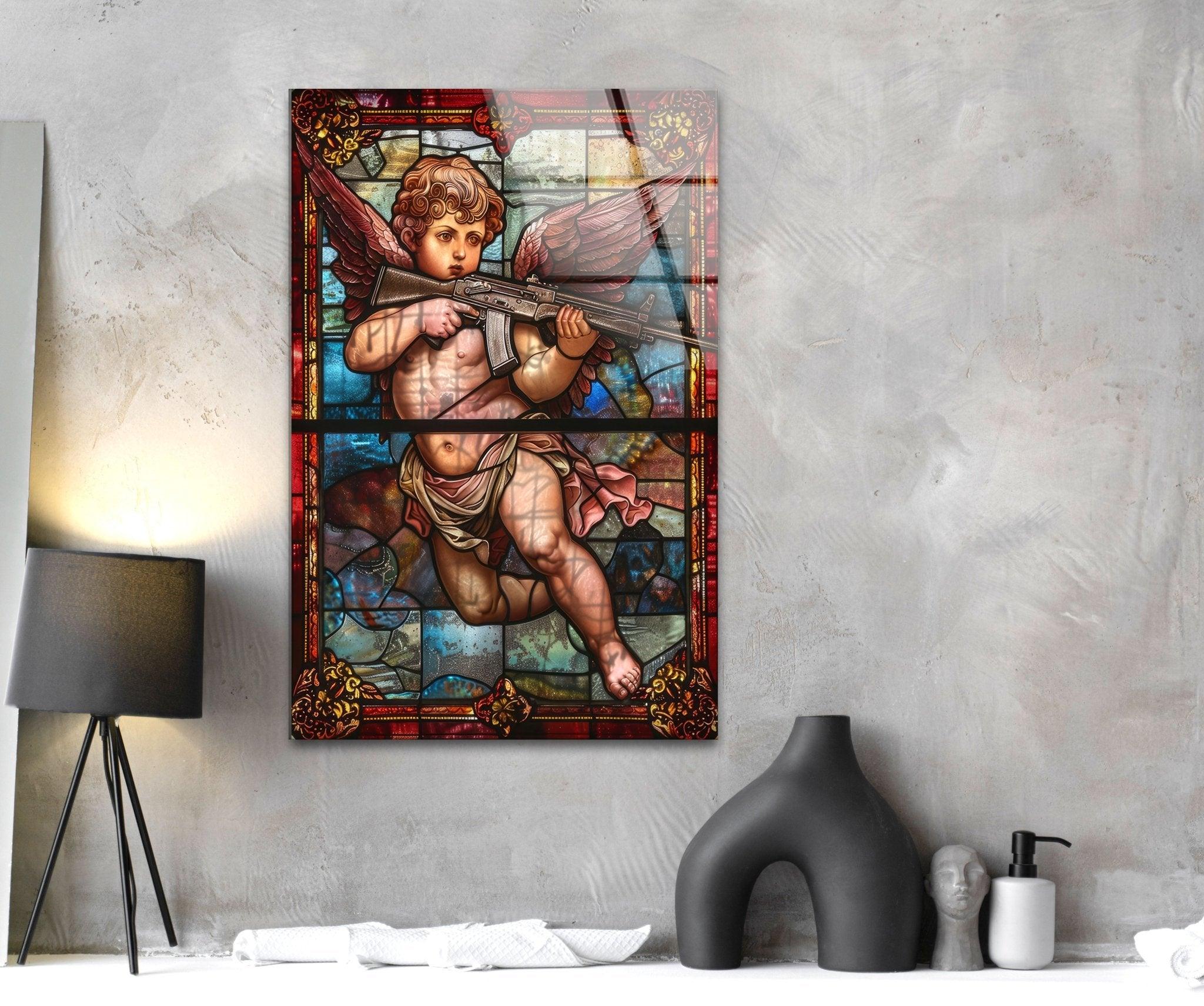 Baby Eros Glass Wall Art - Elegant Nursery Decor for Baby Rooms & Kids Bedrooms | Perfect for Newborn Gifts & Baby Showers