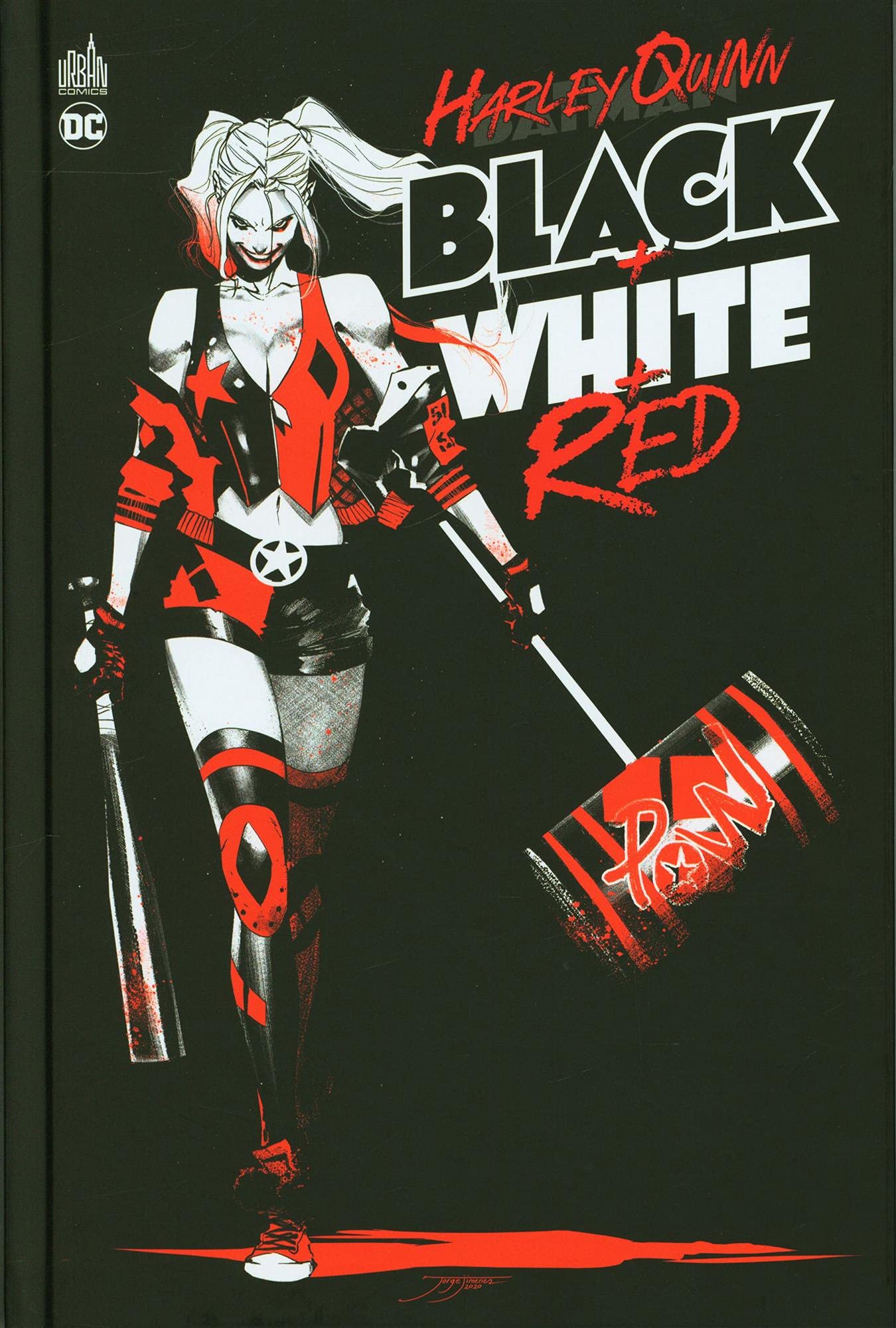 Harley Quinn Cosplay Costume - Black, White & Red Outfit for Halloween, Comic Con & Cosplay Events | DC Comics Inspired Jumpsuit with Gloves & Accessories