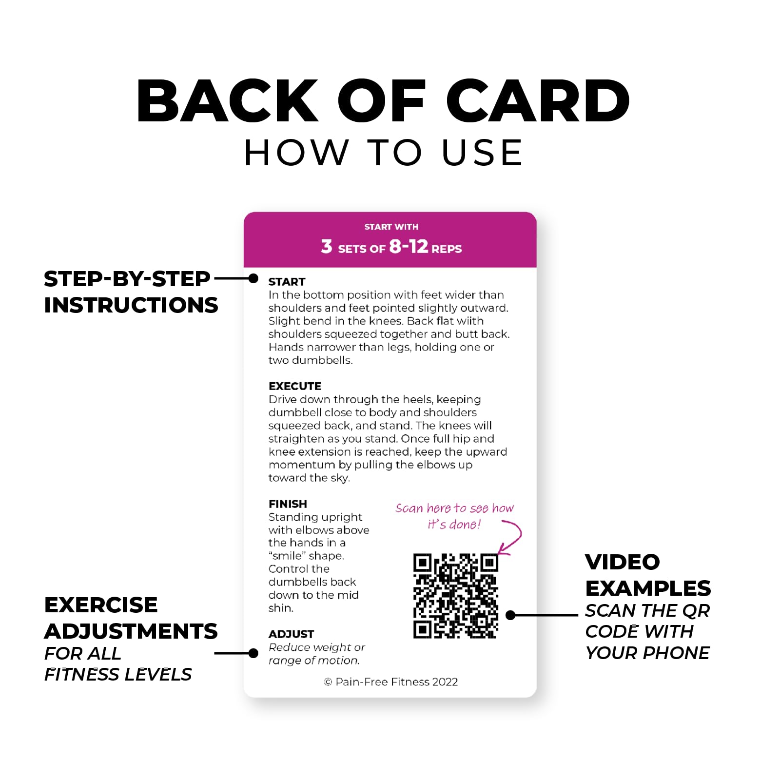 Exercise Flash Cards - 50 Workout Cards for Home Gym & Fitness Training - Strength & Cardio Exercises for Women & Men - Perfect for Home Workouts, Travel & Office Breaks