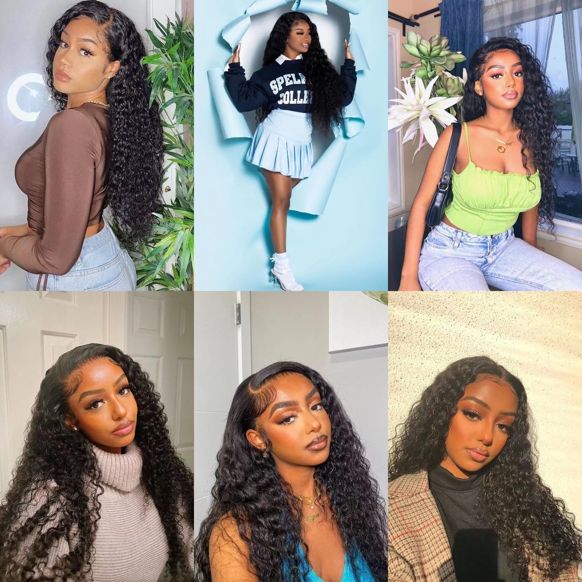 28 Inch Deep Wave Lace Front Wigs Human Hair 200% Density 13x6 HD Lace Frontal Wigs - Pre Plucked Deep Curly Glueless Wigs with Baby Hair for Women (Natural Black) | Perfect for Daily Wear, Cosplay, and Special Occasions