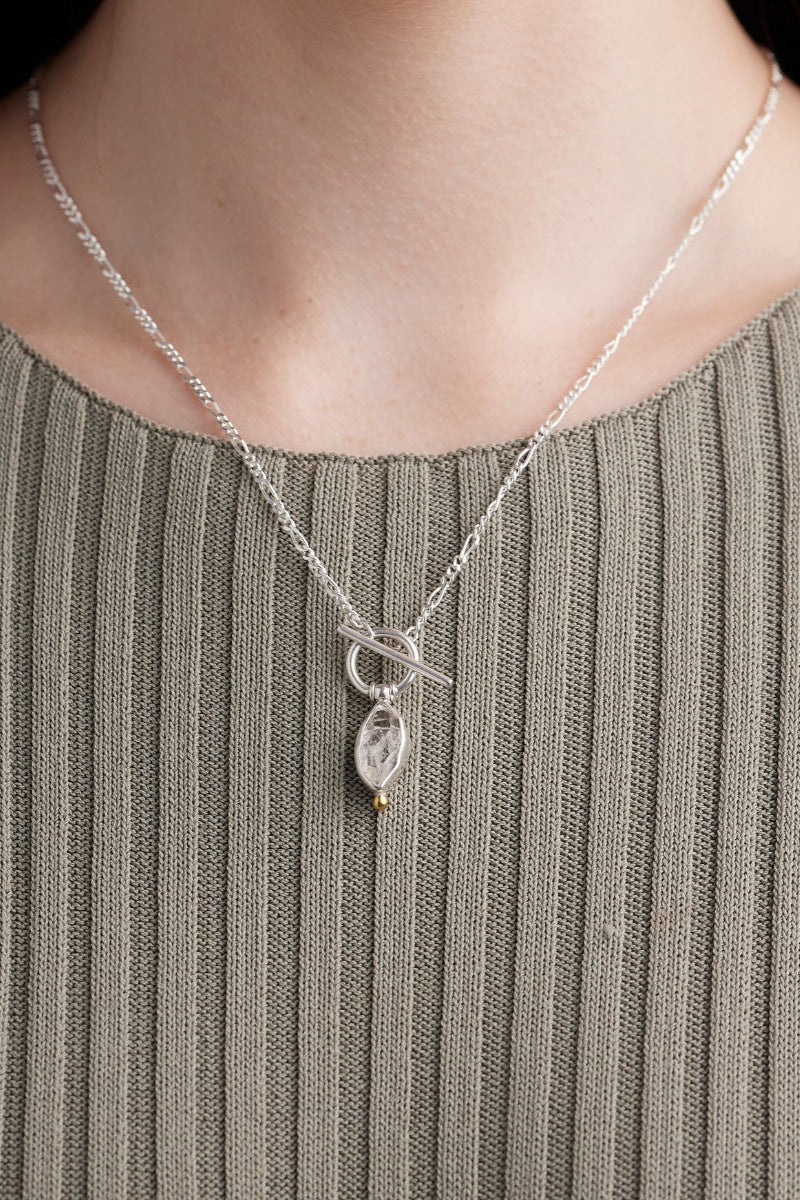 Herkimer Diamond Sterling Silver Necklace for Women - Elegant Crystal Pendant Jewelry for Everyday Wear & Special Occasions