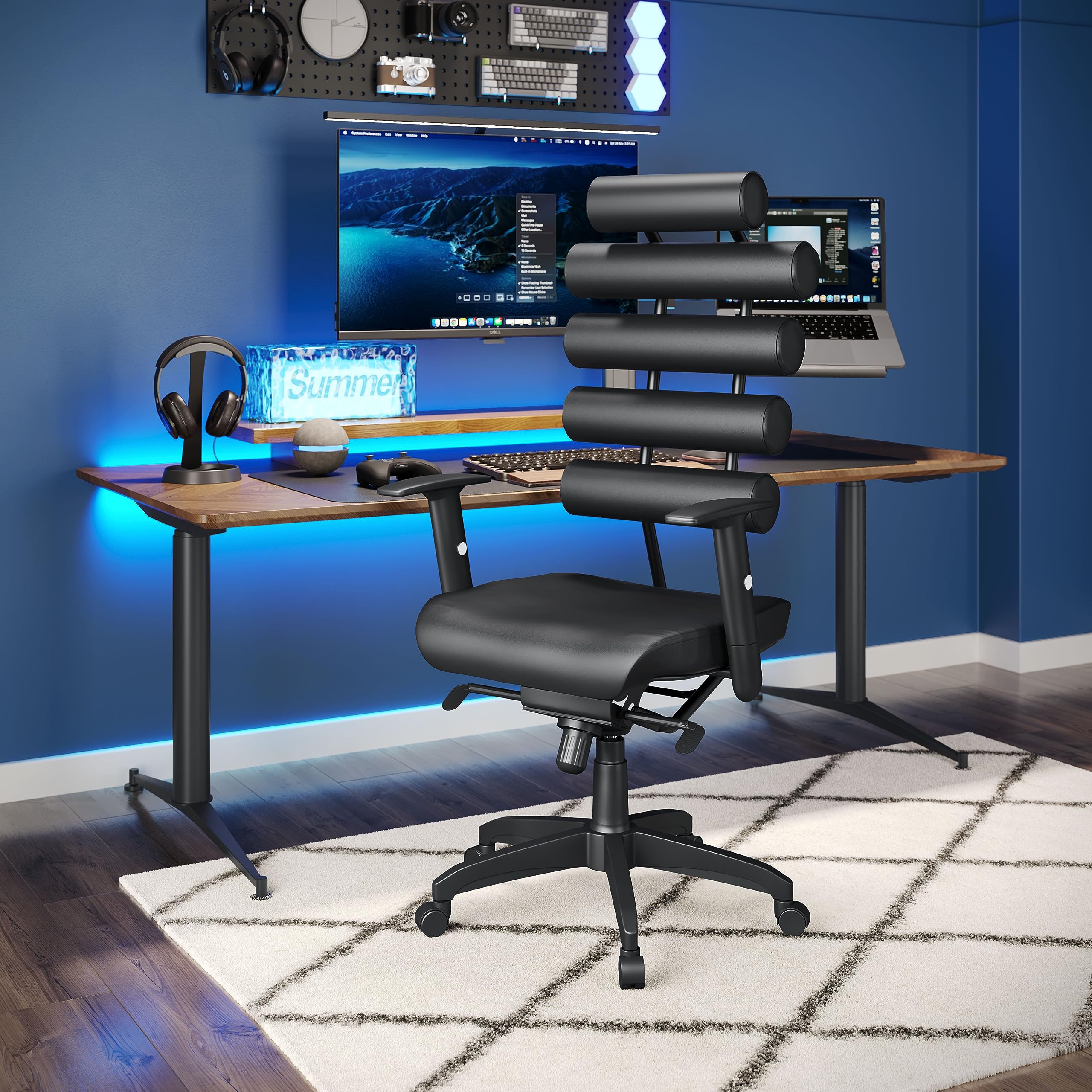 Zuo Unico Black Office Chair - Ergonomic Desk Chair for Home & Office Workspace - Comfortable Task Chair for Long Hours Sitting