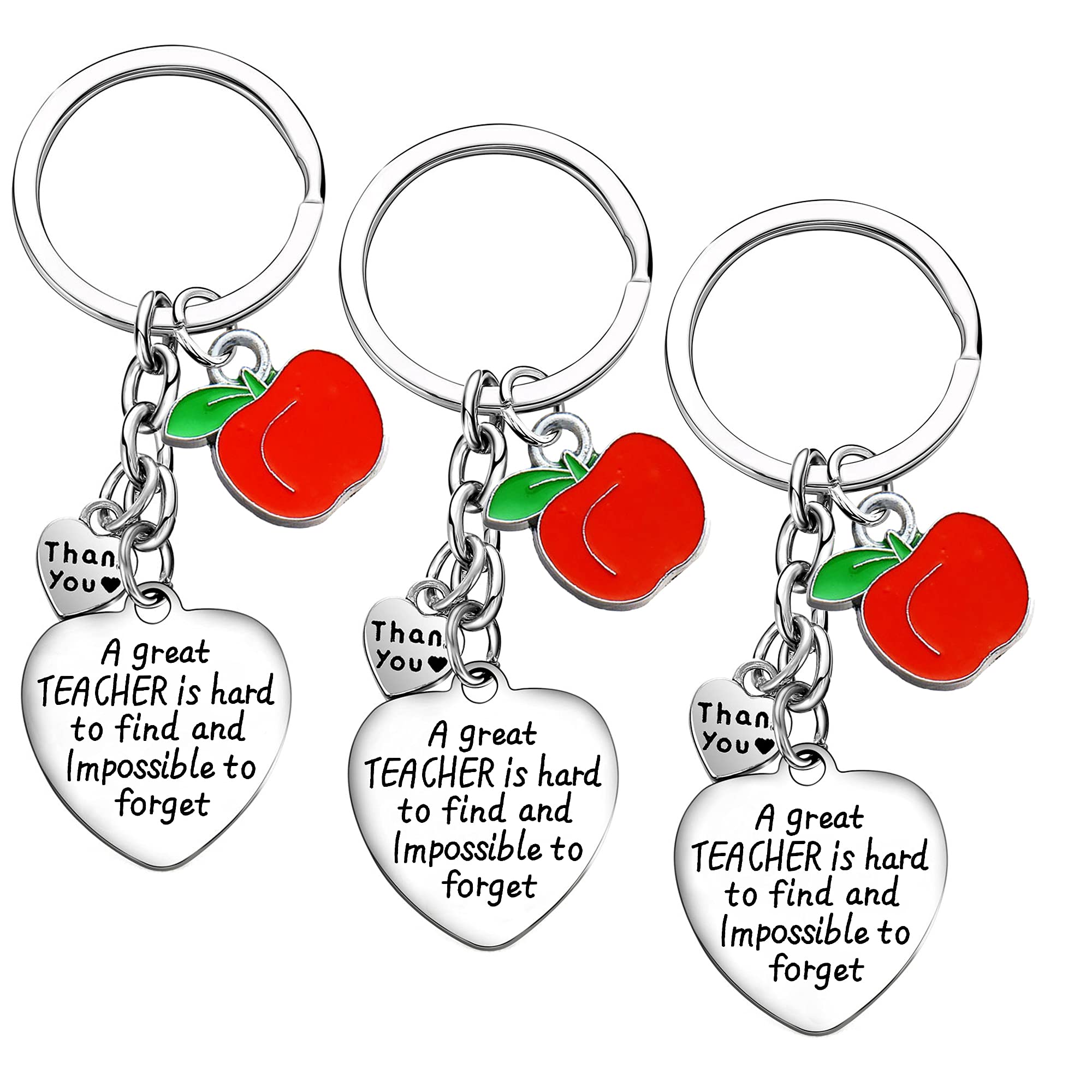 3-Piece Teacher Appreciation Gift Set - Inspirational Keychain for Women Educators - Perfect Thank You Gift for Teachers, Mentors & Professors - Ideal for End of Year, Retirement & Teacher Appreciation Week