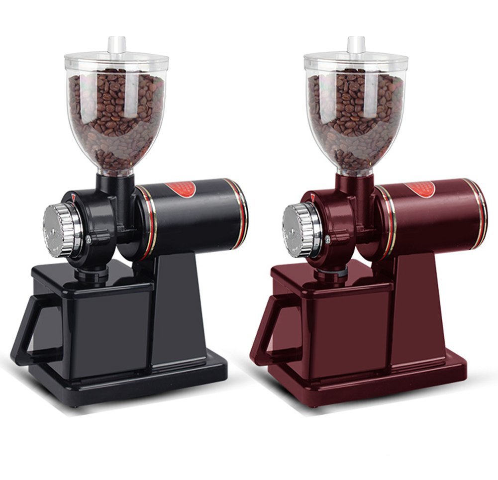 TOPCHANCES Electric Automatic Burr Coffee Grinder - Fresh Bean to Powder Grinding Machine, 110V (Red) | Perfect for Home, Office & Espresso Brewing