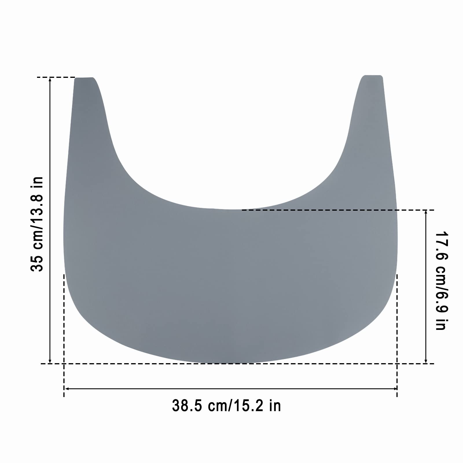 Non-Slip Silicone High Chair Placemat Set of 2 - Hygienic & Easy Clean Tray Cover for Stokke Tripp Trapp High Chair - Perfect for Baby Mealtime & Toddler Feeding (Grey/Green)