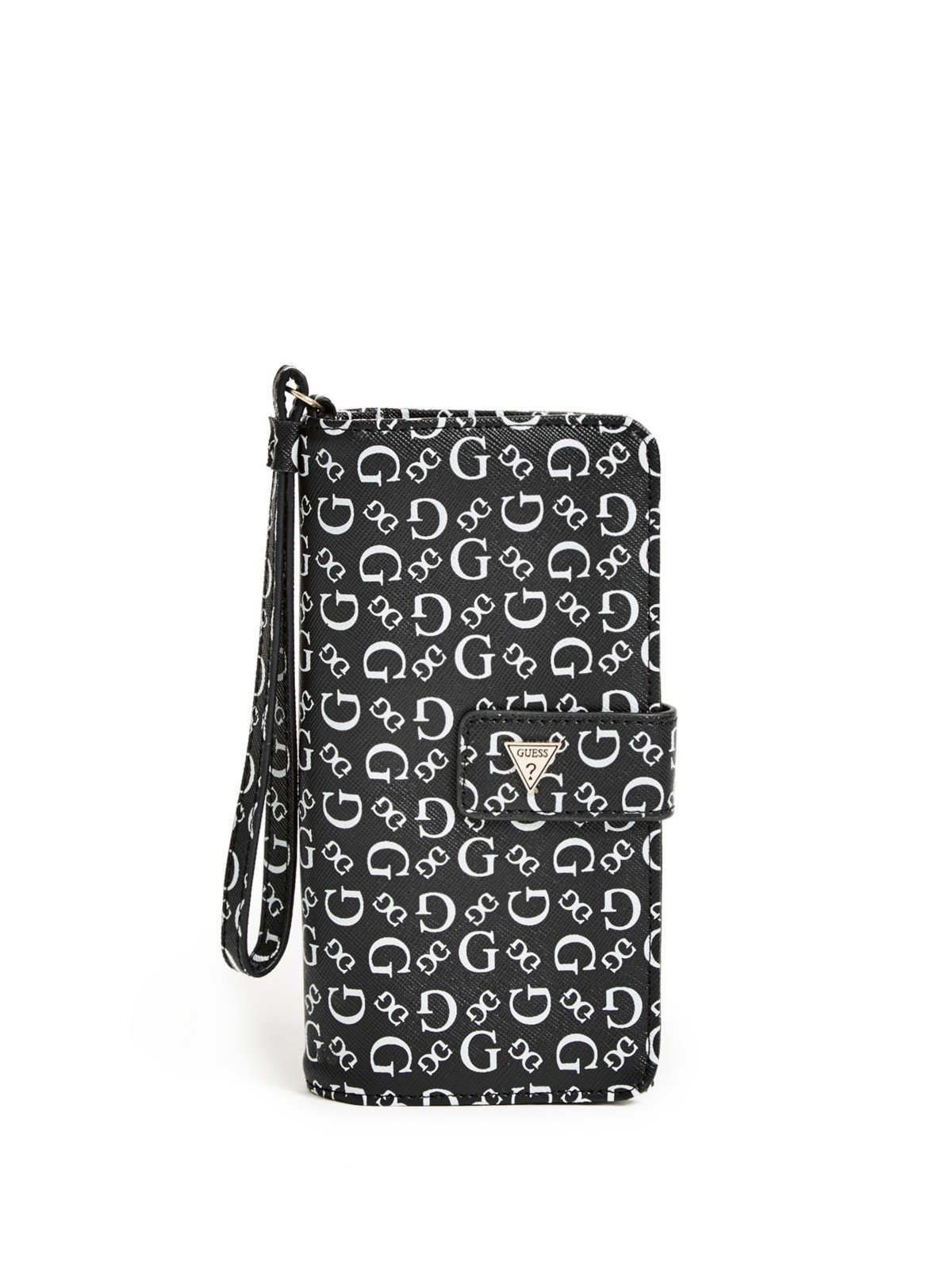 GUESS Factory Printed Wallet Phone Case for iPhone & Samsung - Stylish & Functional Card Holder Case for Everyday Use