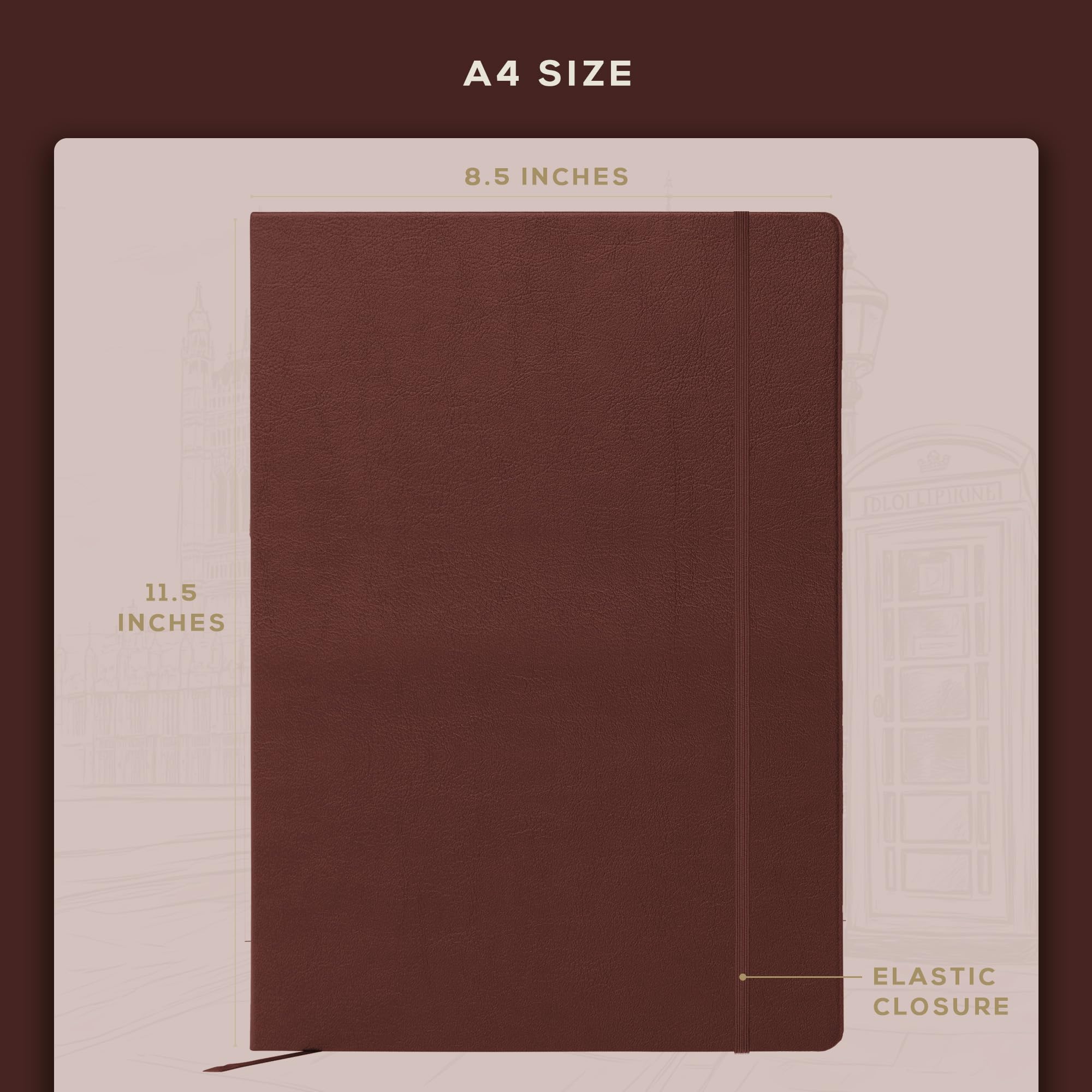Premium BEECHMORE Lined Journal Notebook - 8.5