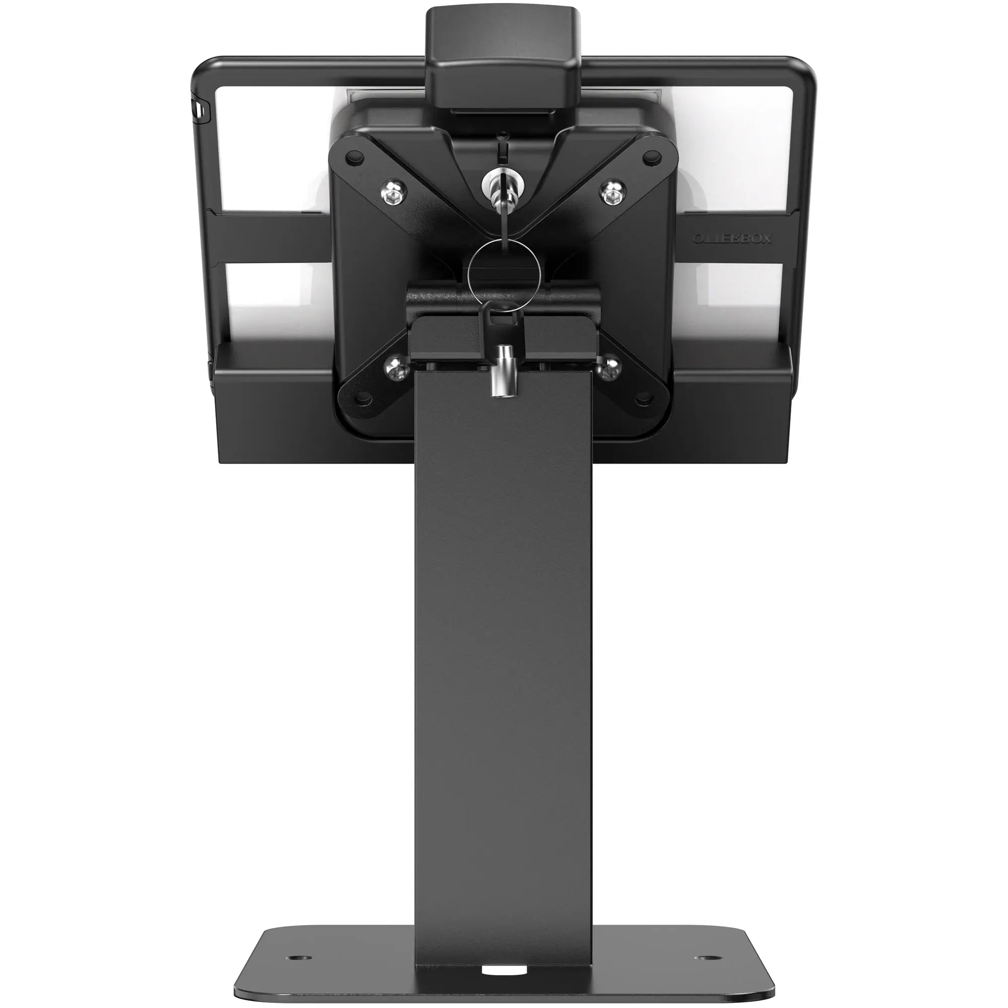 Rotating Sleek Desk Mount with Security Holder - Adjustable Monitor Stand for Home & Office Workspace - Perfect for Dual Monitors, Laptops, and Tablets