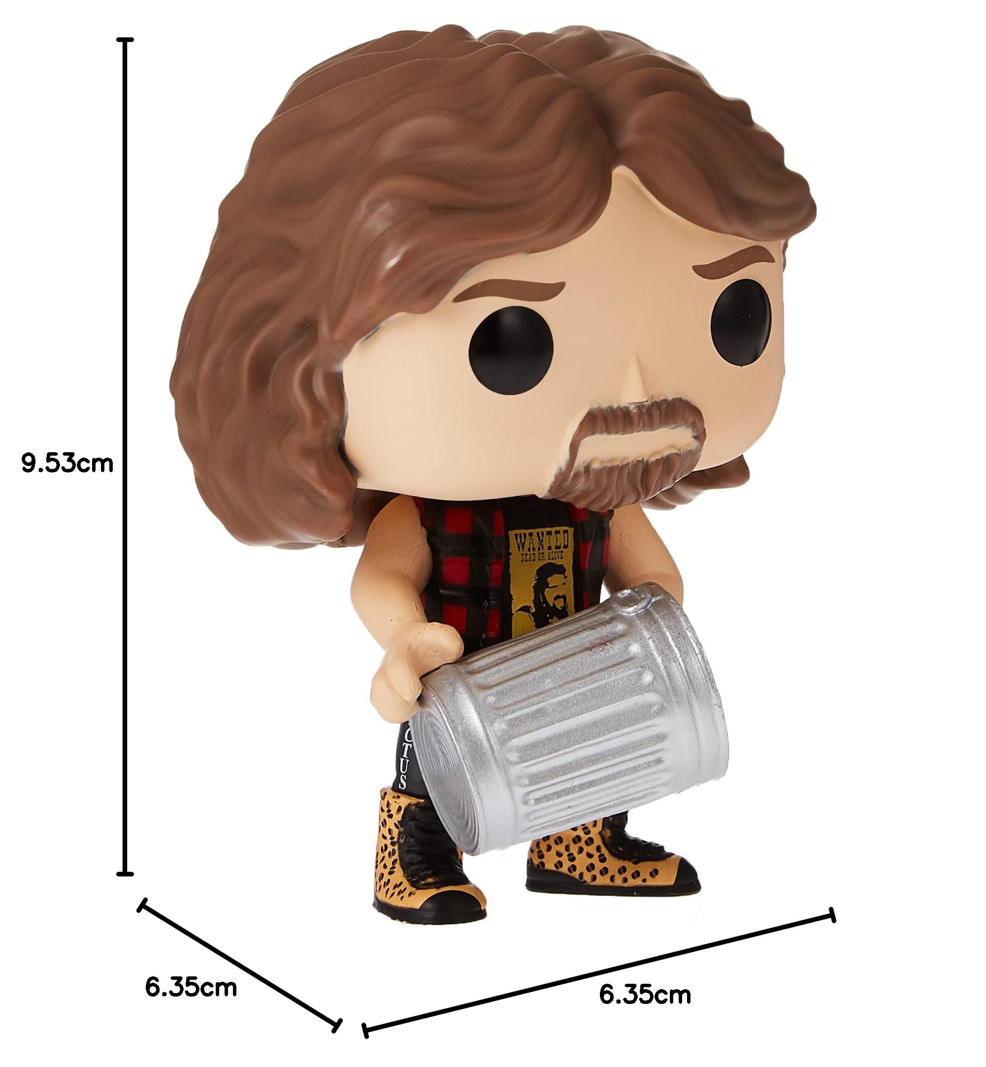 WWE POP! Vinyl Figure - Cactus Jack with Trash Can & Pin Exclusive Collectible Toy for WWE Fans | Perfect for Display, Gifts, and Wrestling Memorabilia Collections