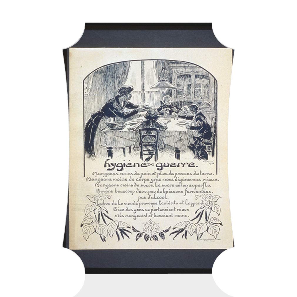 Vertical Home Decor Wall Sign - Hygiene Art Picture Frame in Berlin Shape, 8x12 Inches - Perfect for Bathroom, Kitchen & Office Decor
