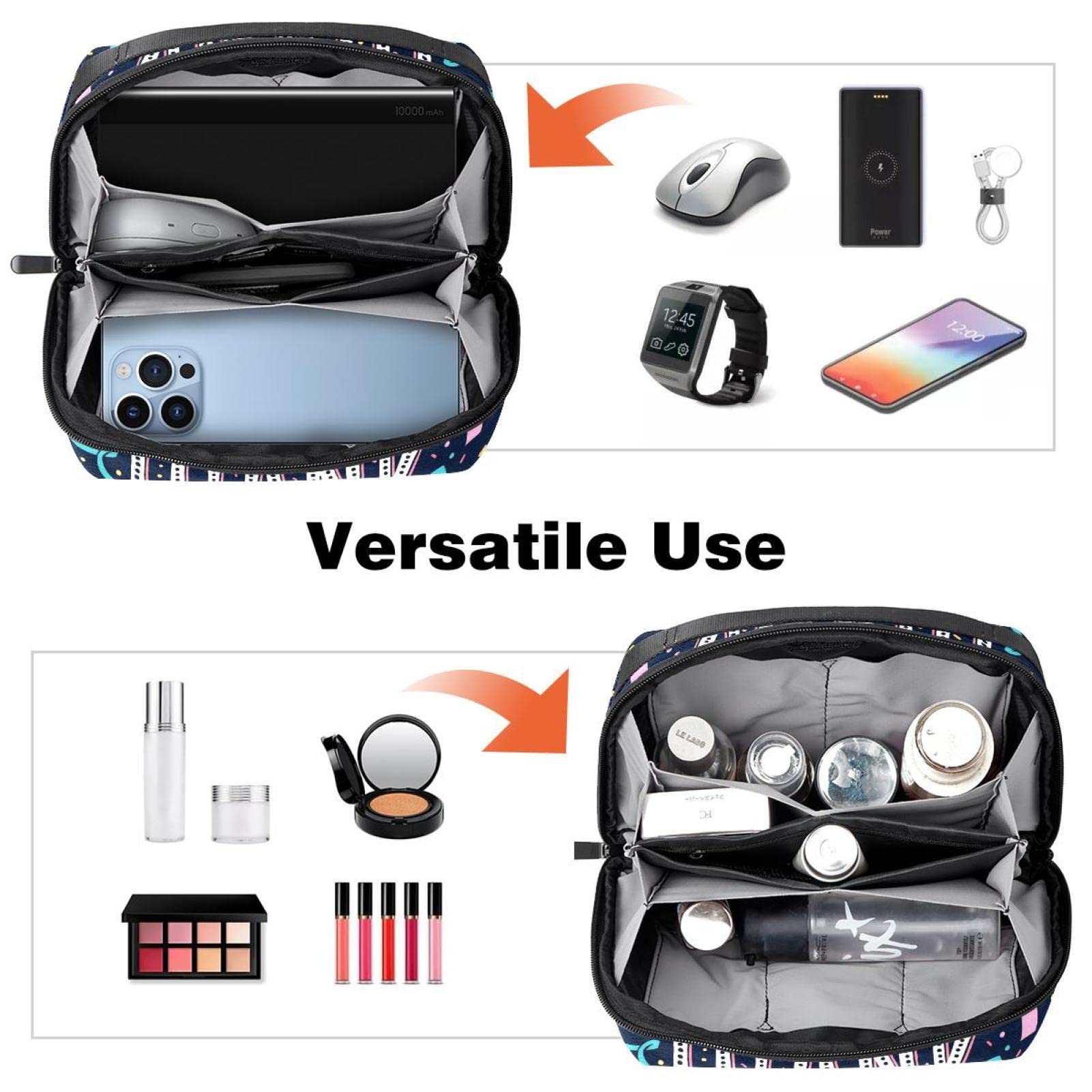 Waterproof Travel Makeup Bag for Women - Large Roomy Cosmetic Organizer with Adorable Cartoon Design, Perfect for Toiletries & Travel Accessories - Great Gift for Thanksgiving & Holidays