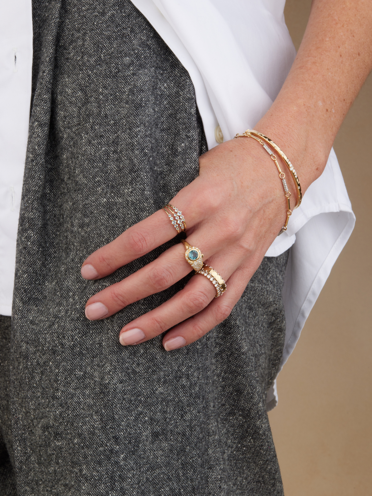 Aquamarine Oceana Ring - Elegant Blue Gemstone Jewelry for Women - Perfect for Weddings, Parties & Everyday Wear