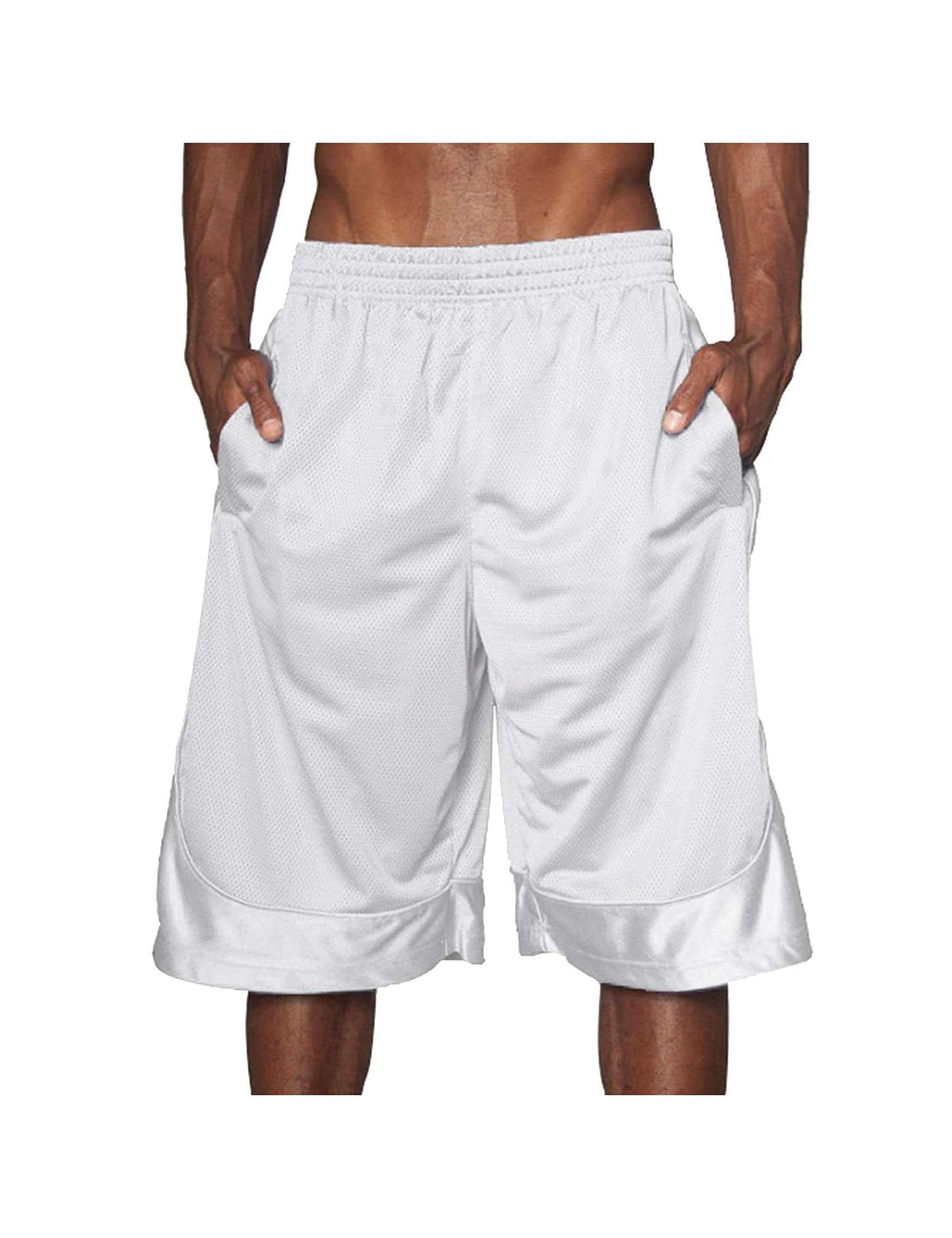 Shaka Wear Men's Basketball Shorts - Breathable Mesh Gym Shorts with Pockets for Workout, Running & Sports | Comfortable Athletic Pants for Men S-5XL | Perfect for Basketball, Training & Casual Wear