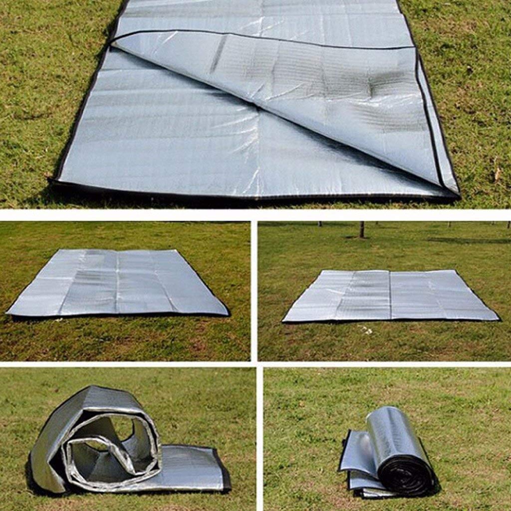 Thermal Insulated Camping Mat with Reflective Aluminum Foil - Lightweight Foam Sleeping Pad for Outdoor Adventures, Hiking & Backpacking - Perfect for Tents, Picnics & Emergency Survival Kits