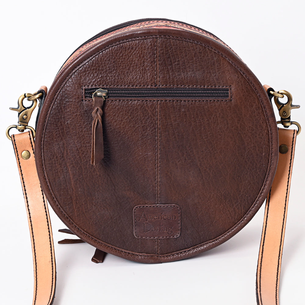 ADBGA348 American Darling Genuine Leather Women's Western Handbag - Hand Tooled Cowhide Purse for Casual Outings, Rodeo Events & Country Style Fashion