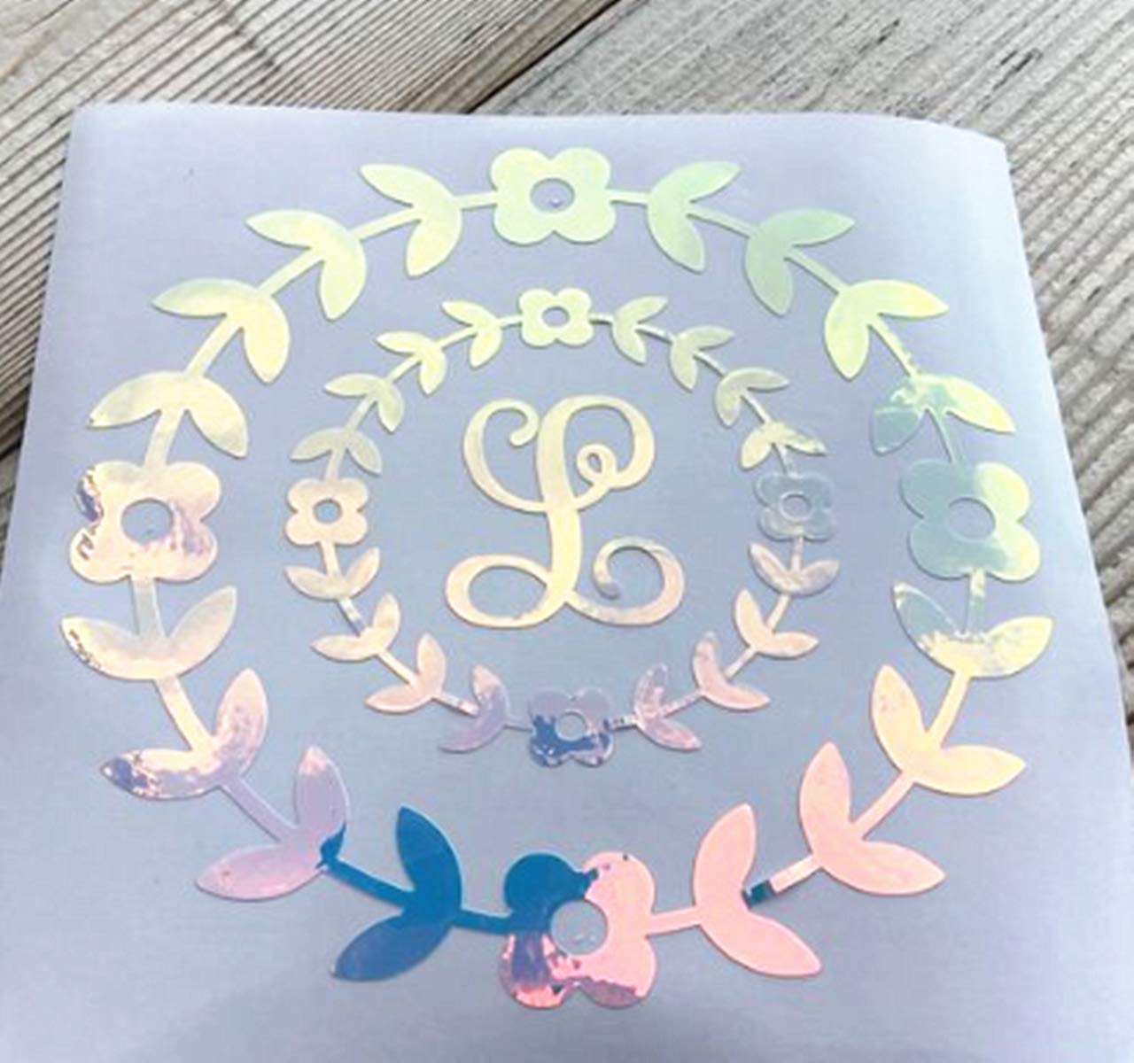 TOOLDECO 5 Sheets Holographic Opal Permanent Vinyl - 12
