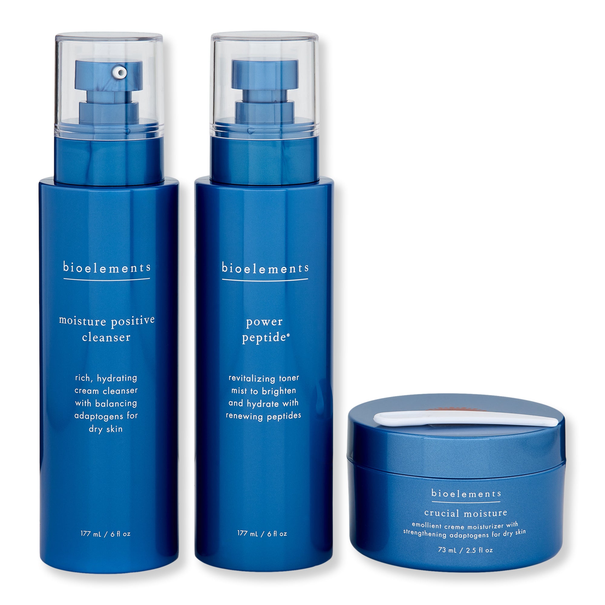 Bioelements 3 Step Starter Set - Complete Skincare Routine for Clear & Glowing Skin | Cleanser, Toner & Moisturizer Kit | Perfect for Daily Face Care & Acne Treatment