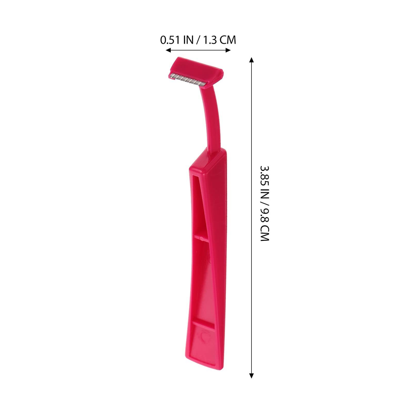 SaditY 6-Pack Stainless Steel Eyebrow Razors - Precision Facial Hair Remover & Manual Beard Shaver for Women & Men | Perfect for Travel, Beauty & Grooming | Red