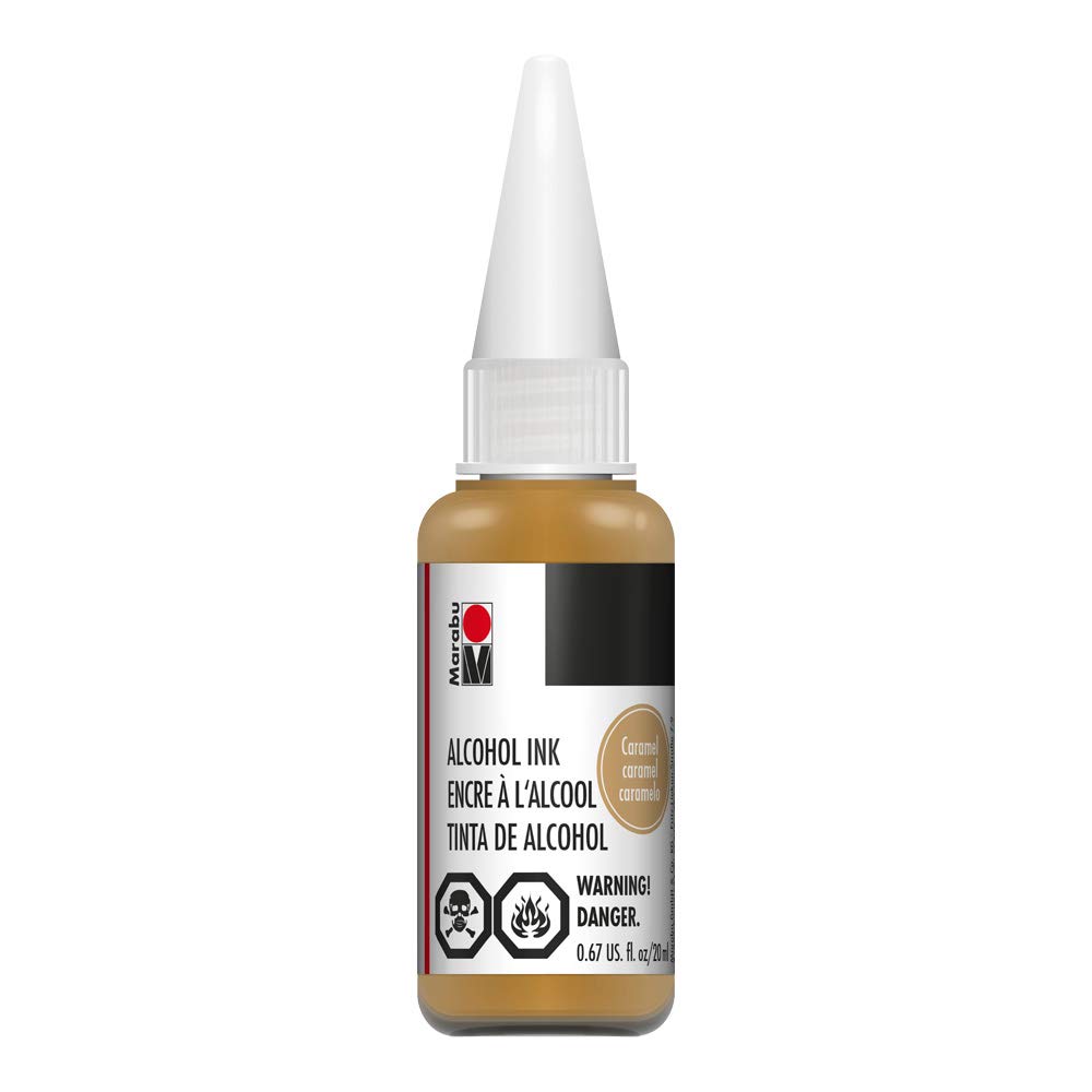 MARABU Alcohol Ink Caramel - Premium Alcohol-Based Ink for Art, Crafts & DIY Projects - Perfect for Glass Painting, Jewelry Making & Mixed Media Art